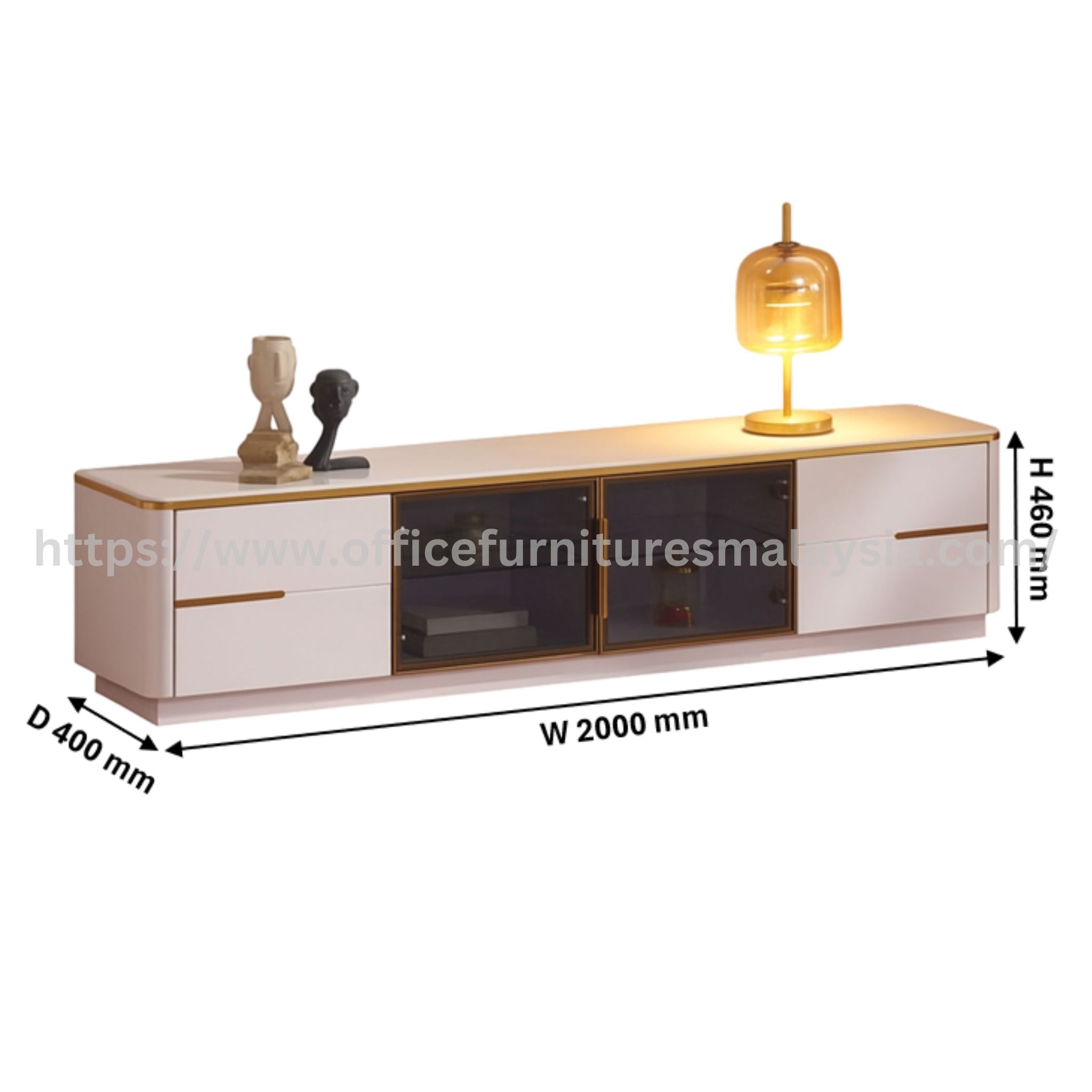 6.66ft Wade TV Cabinet 4 Drawer Wangsa Maju Bandar Mahkota Cheras Seksyen 17