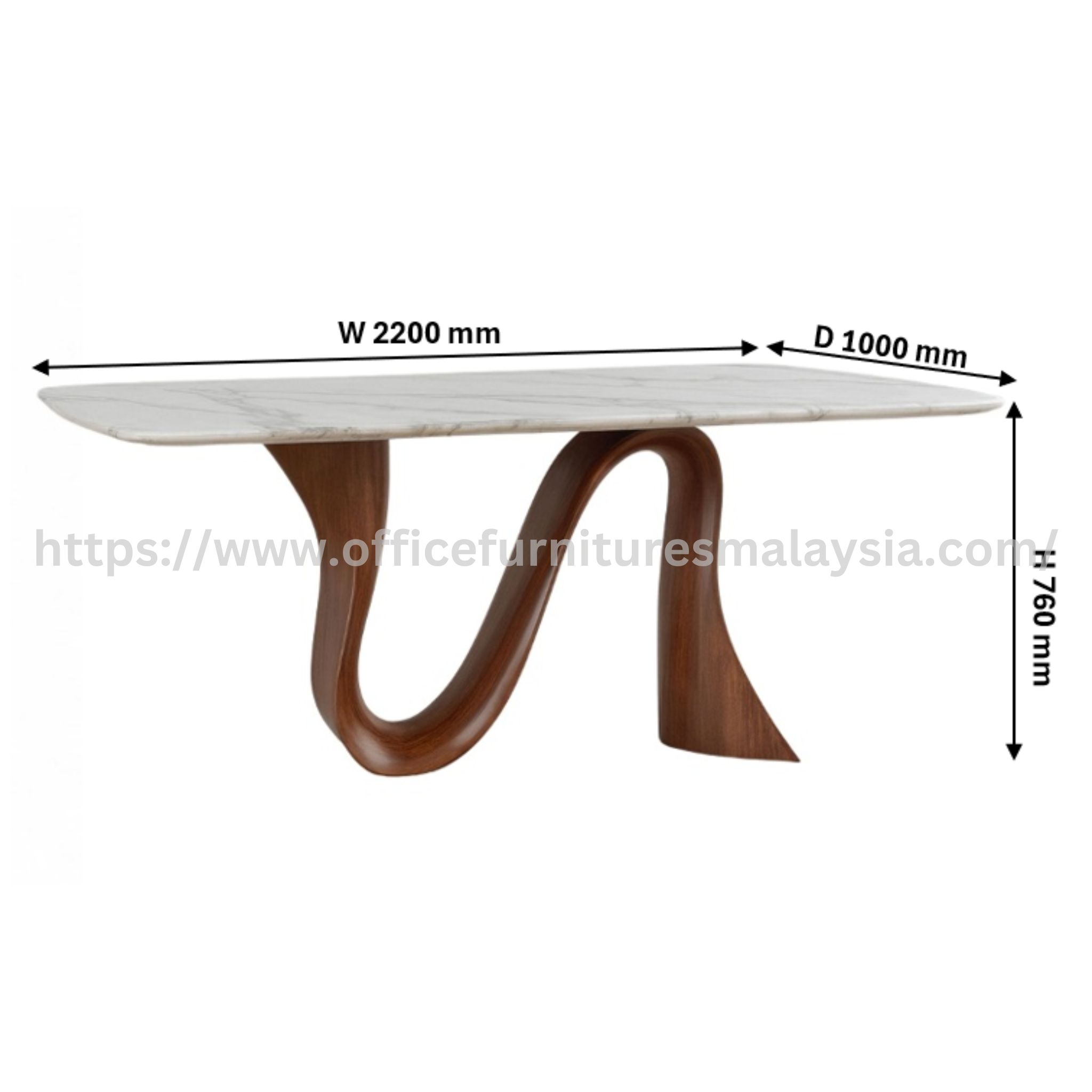 7.33ft Sidra Elegant Dining Table Jenjarom Sijangkang Pulau Indah