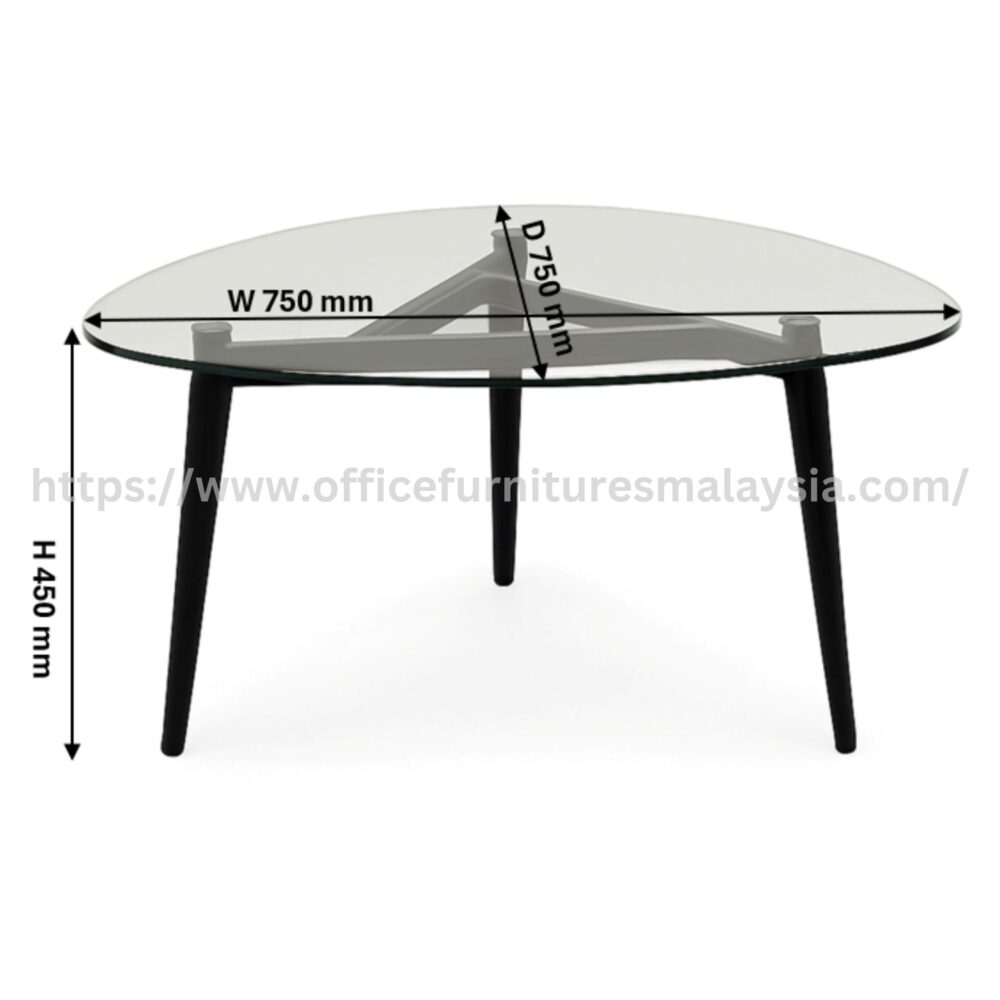 2.5ft Jolly D75 Round Triangle Coffee Table OFC32404B | Office ...