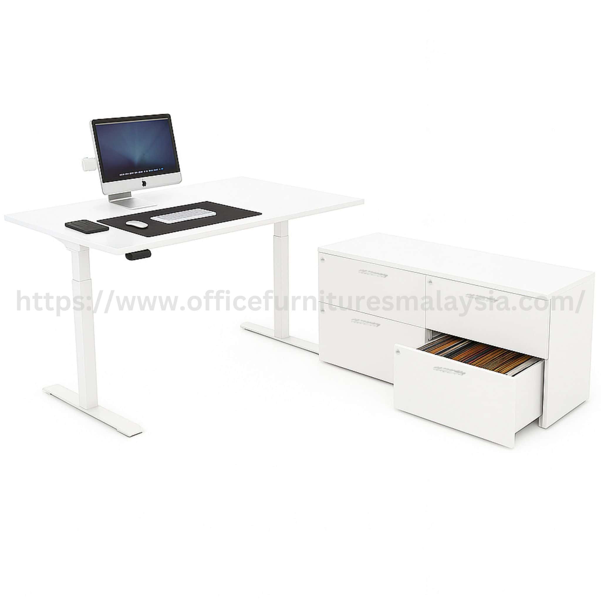 6 ft Nice Adjust Desk with Low Cabinet OFMRA38028