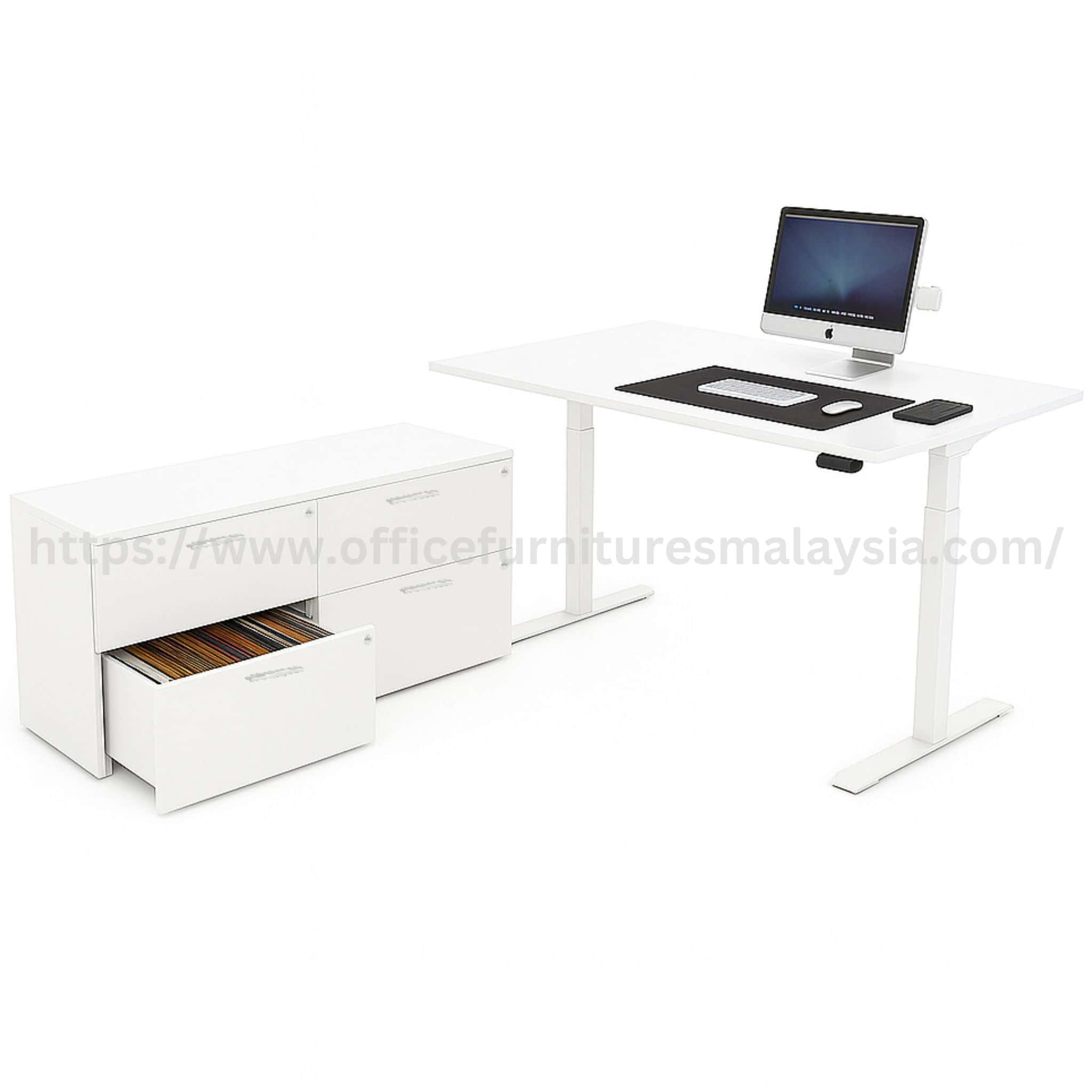 6 ft Nice Adjust Desk with Low Cabinet OFMRA38028 - Image 2
