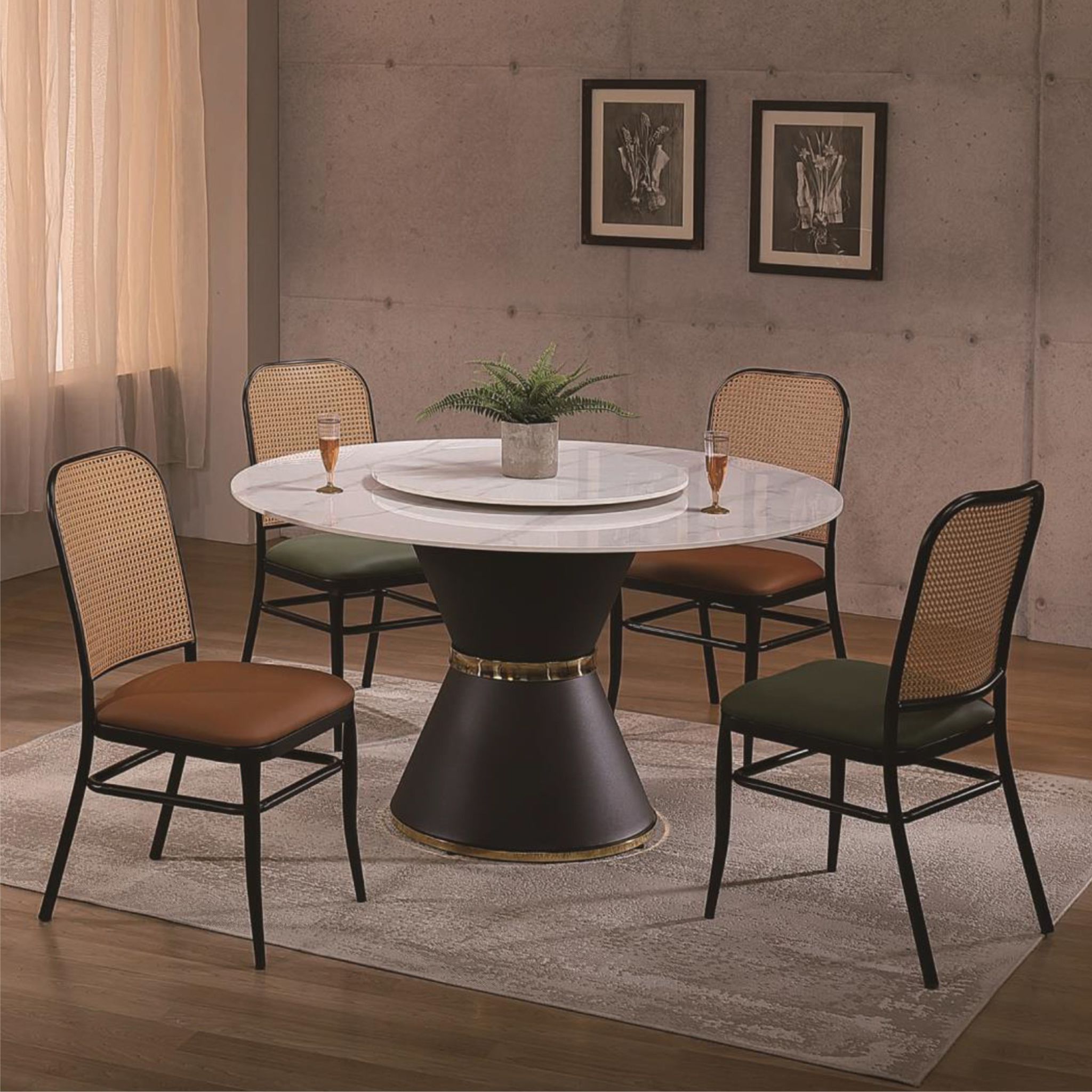4.5ft Ailsa Ceramic Round Dining Set Sungai Besi Bangsar Selayang