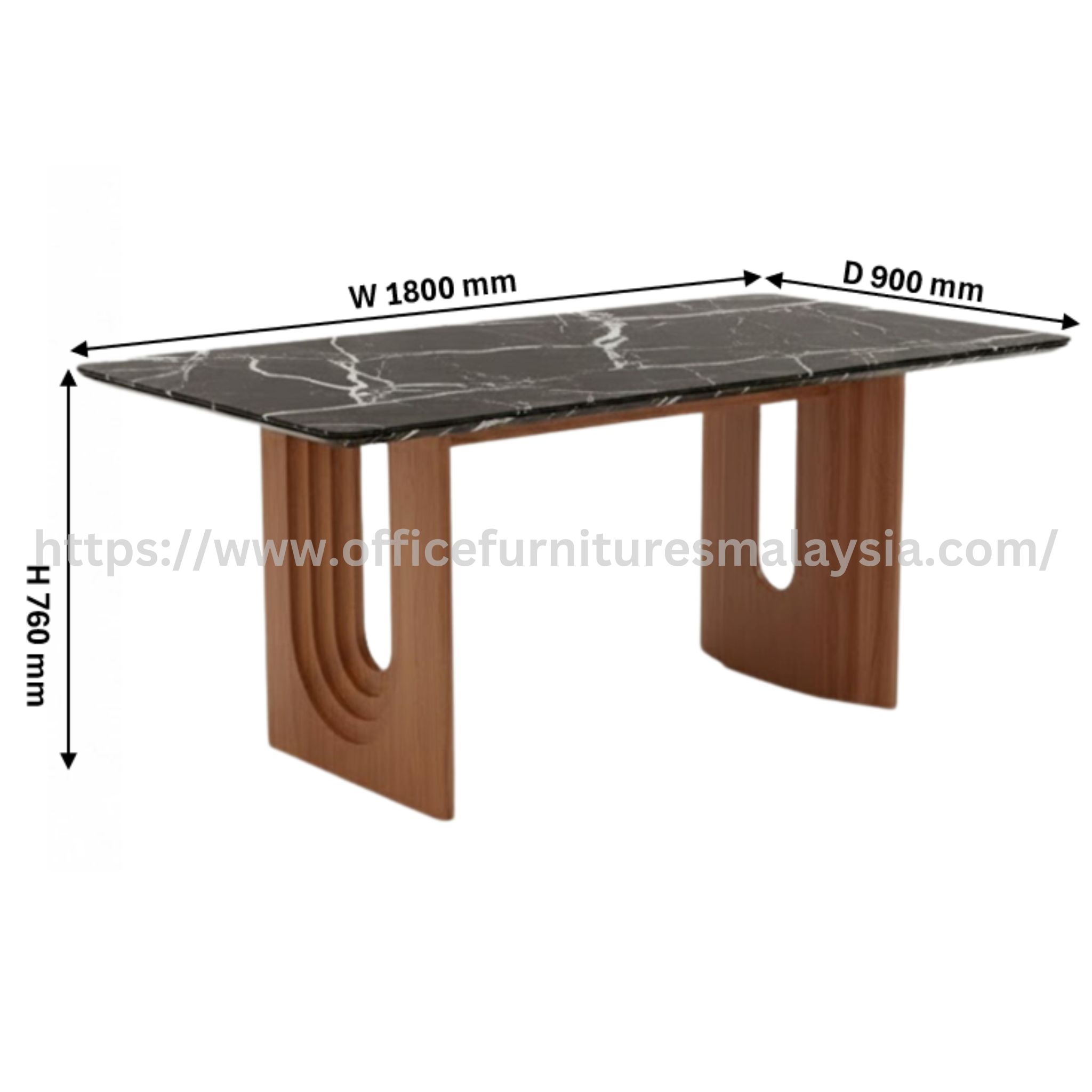 6 ft Talitha Brown Dining Set Cheras Desa Petaling Sri Rampai