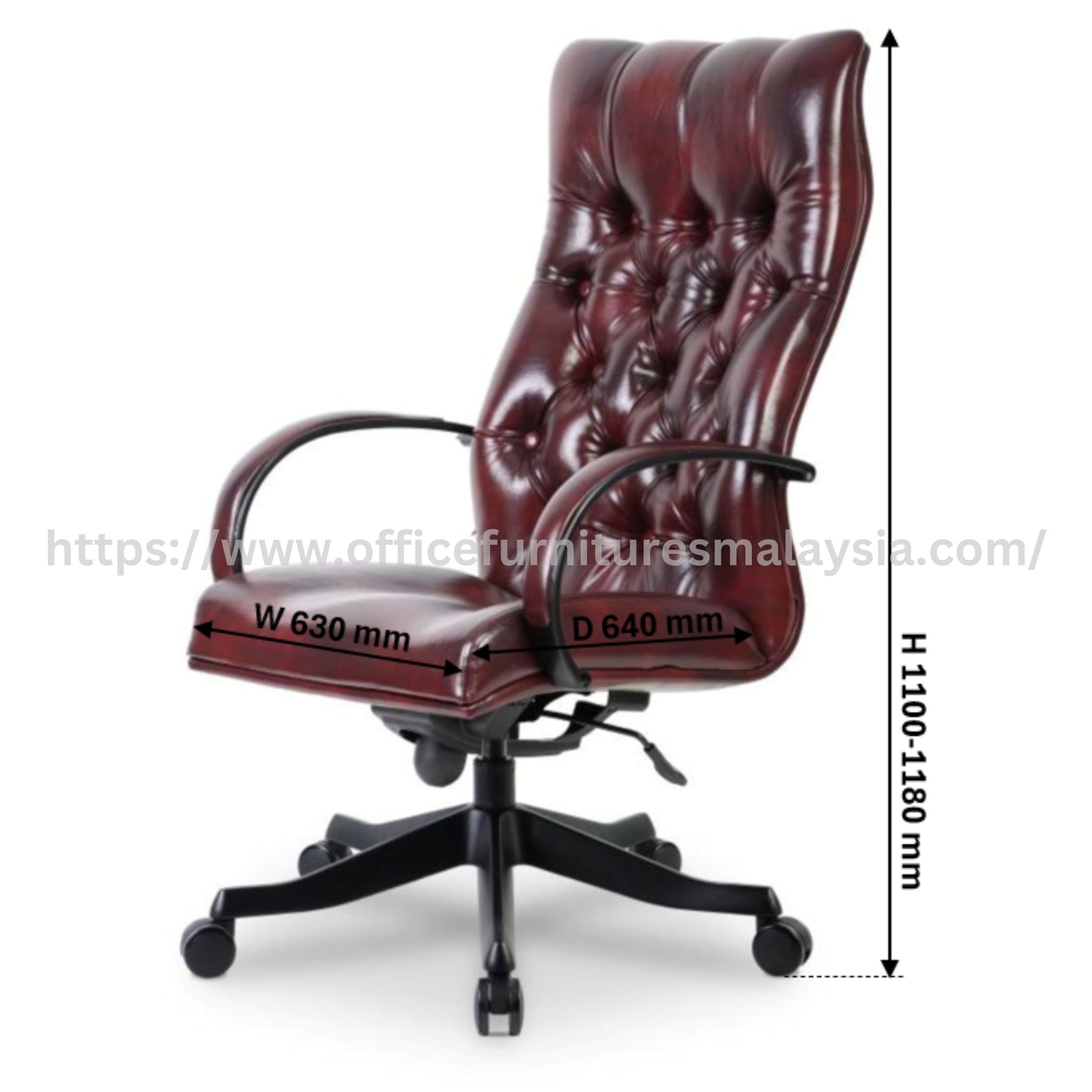 Dallas High Back Executive Chair Pahang Perak Melaka