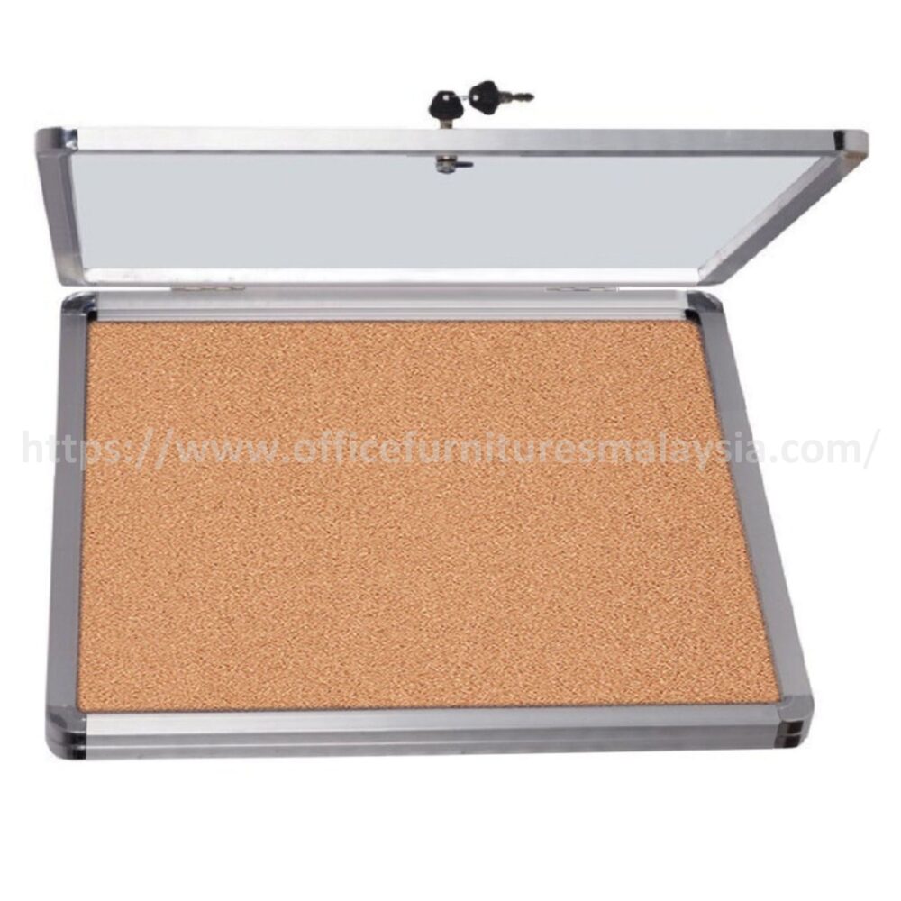 1.5ft x 2 ft Display Case Notice Cork Board OFDCC152 | Office ...