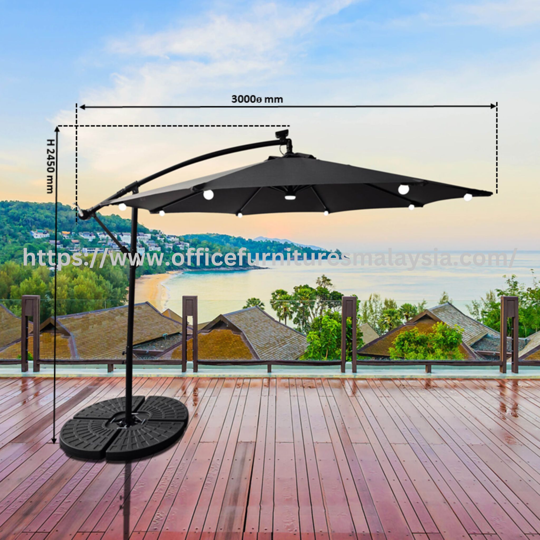 10 ft Sutton Garden UmbrellaPontian Labis Batu Pahat