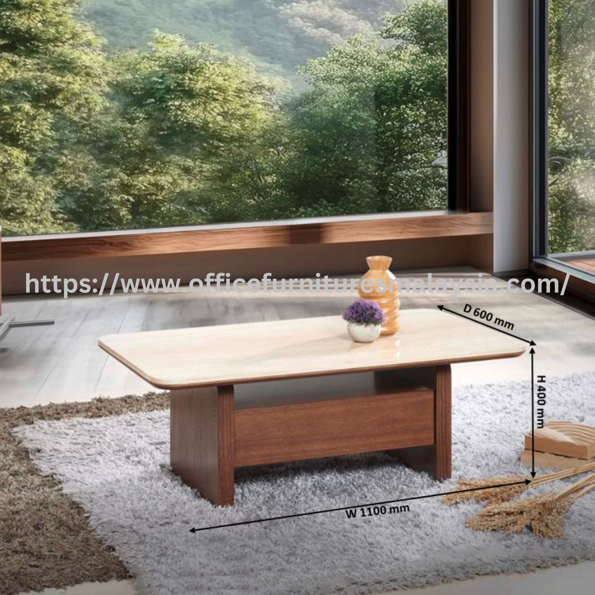 3.67ft Carmelo Coffee Table Setapak Damansara Sentul