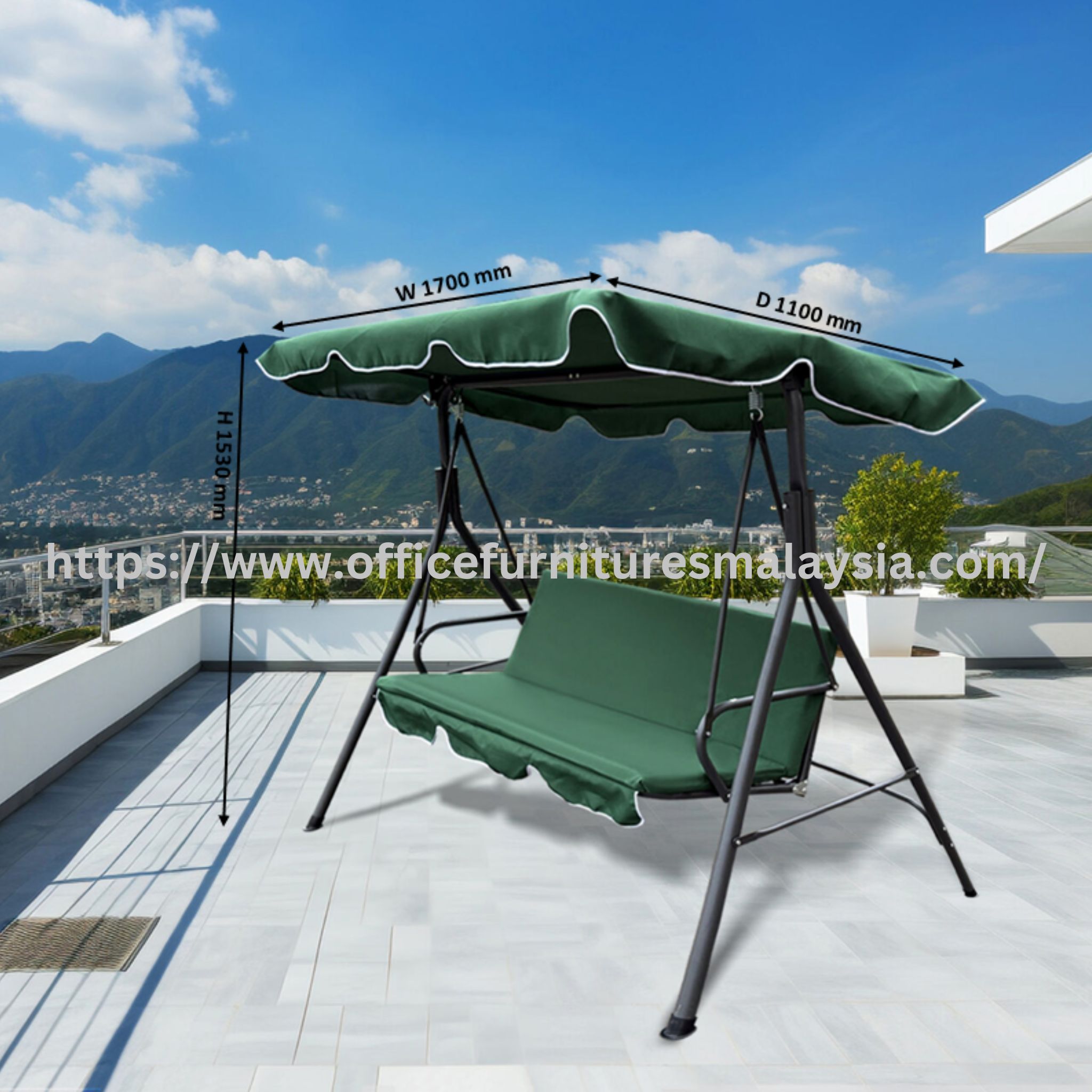 5.67ft Flora Swing Chair USJ Subang Putra Height