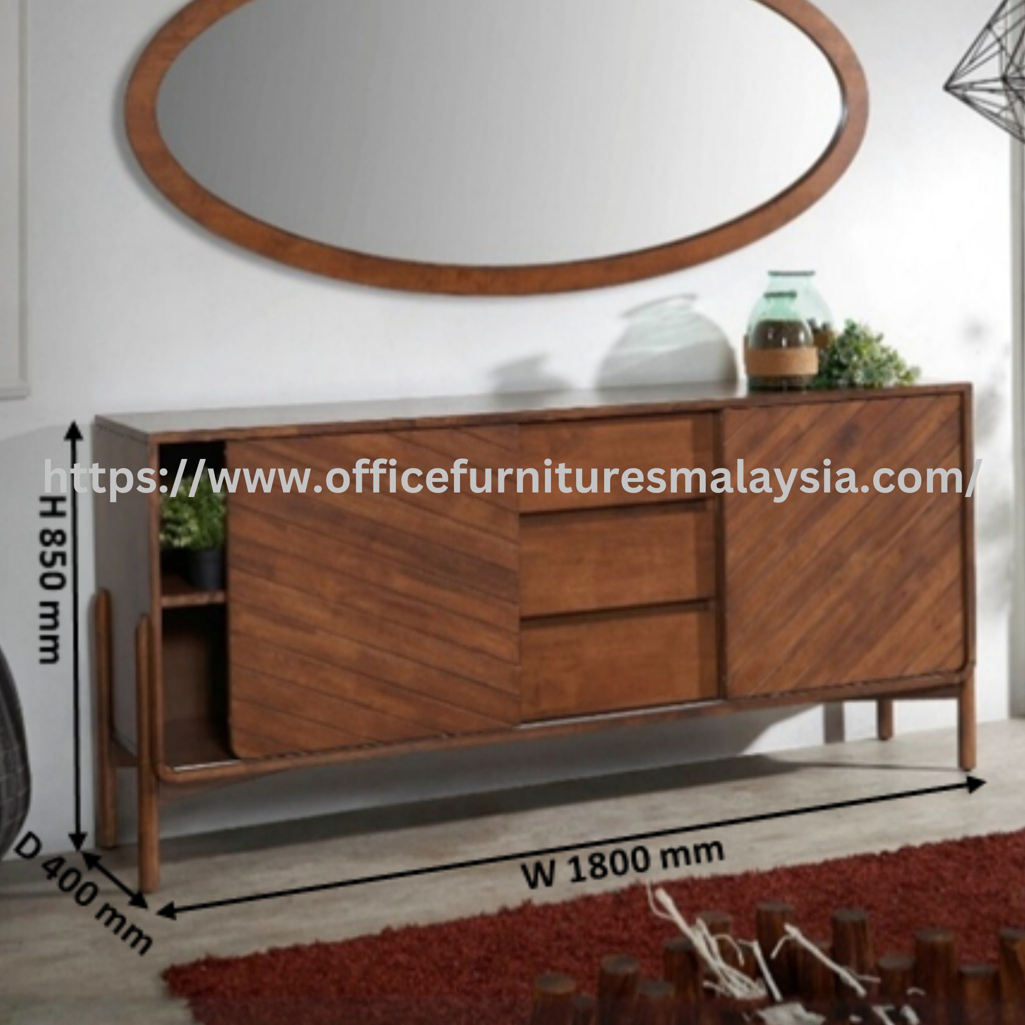 6 ft Oscar Console Cabinet Bandar Botanic Ampang Kepong