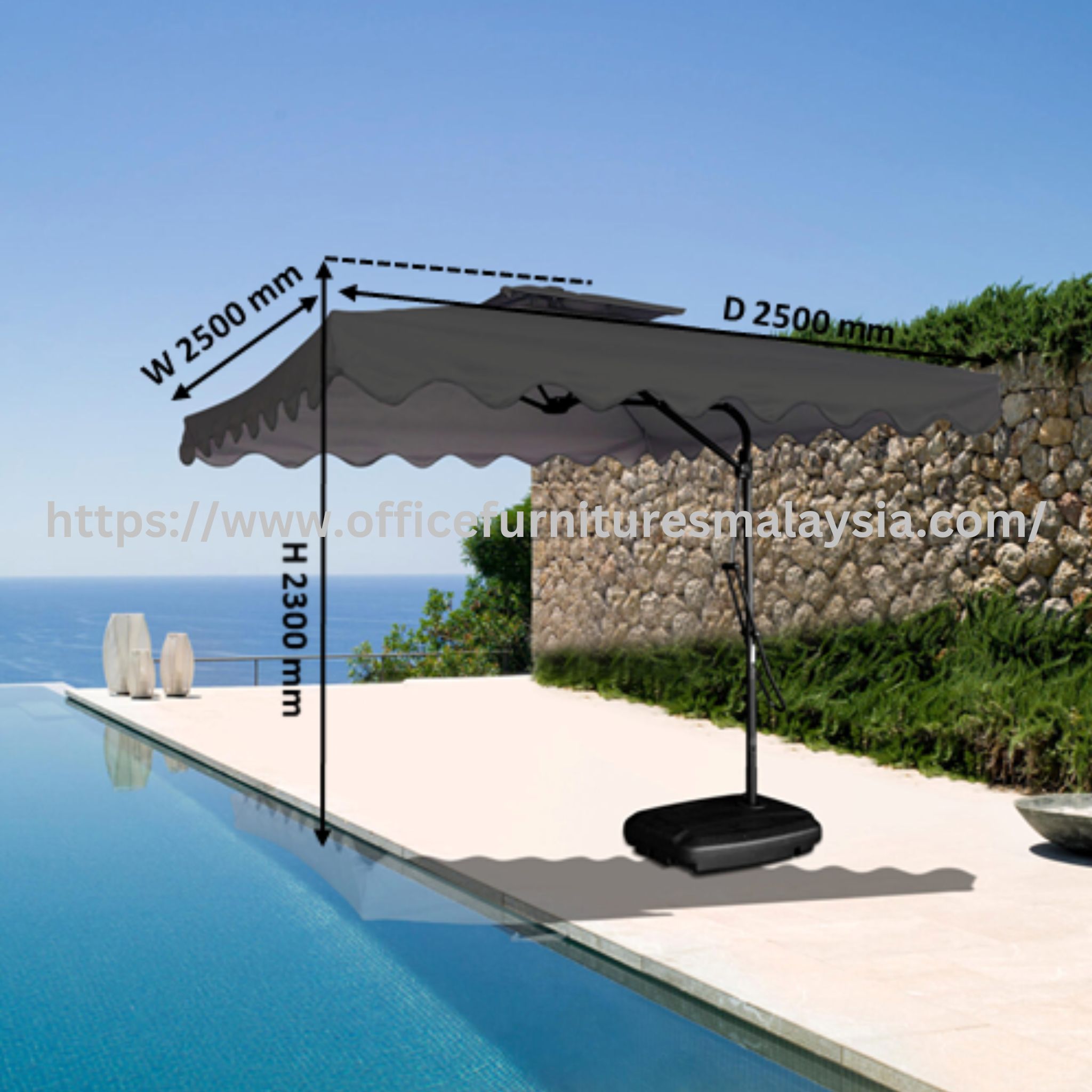 8.33ft Presley Garden Umbrella Kluang Klang Kapar