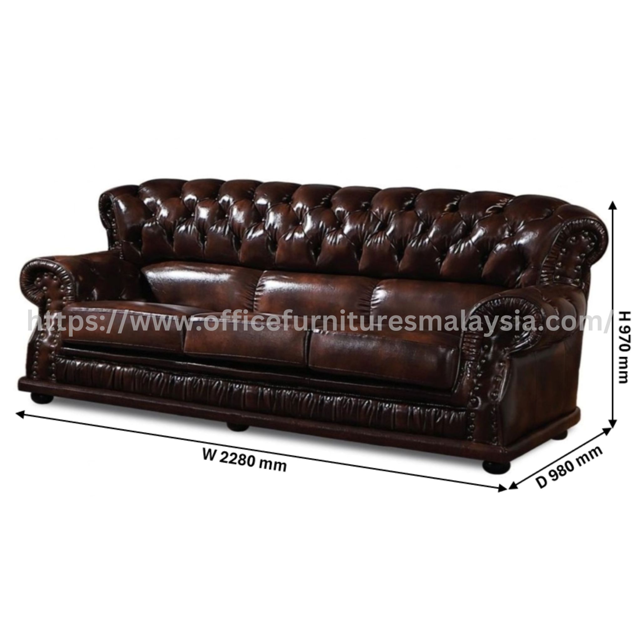 Emery Three Seater Sofa Saujana Rimbayu Semenyih