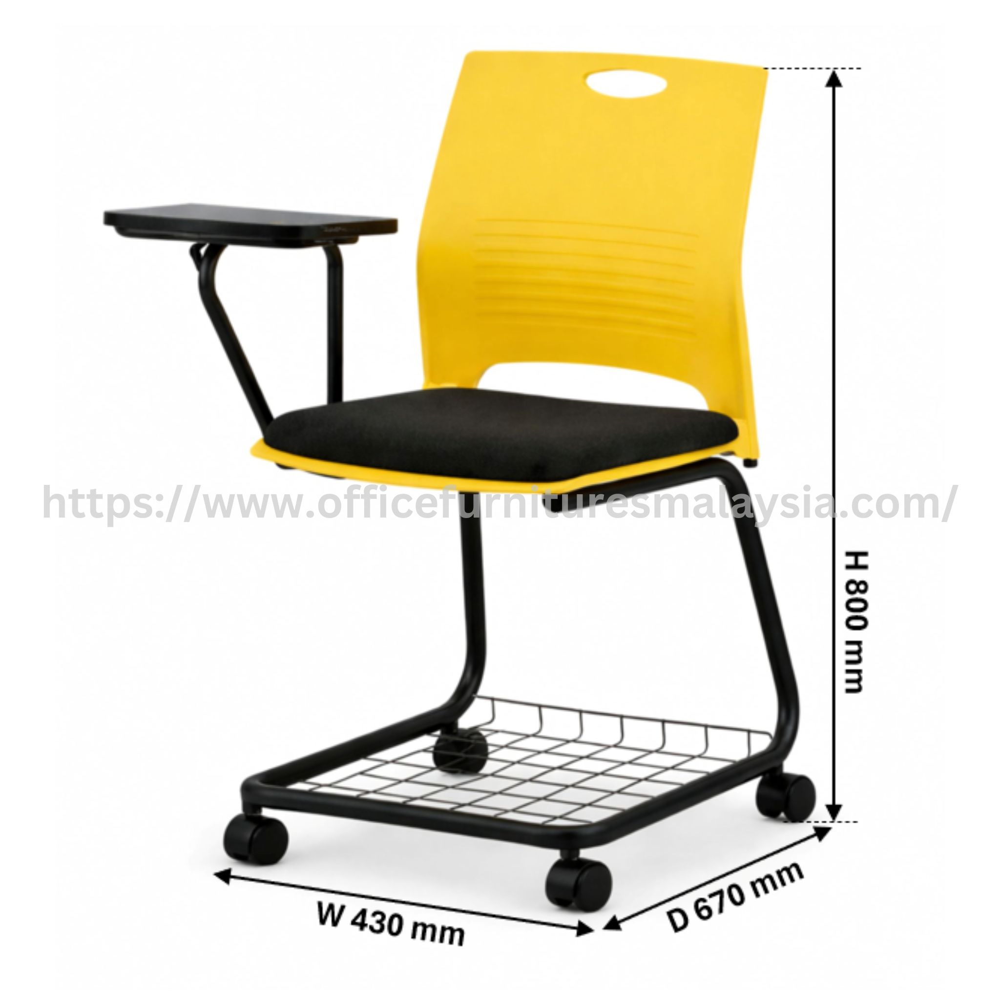 Padded Seat Mobile Chair with Flip Up Writing Tablet Bukit Tinggi Sri Hartamas Sri Petaling