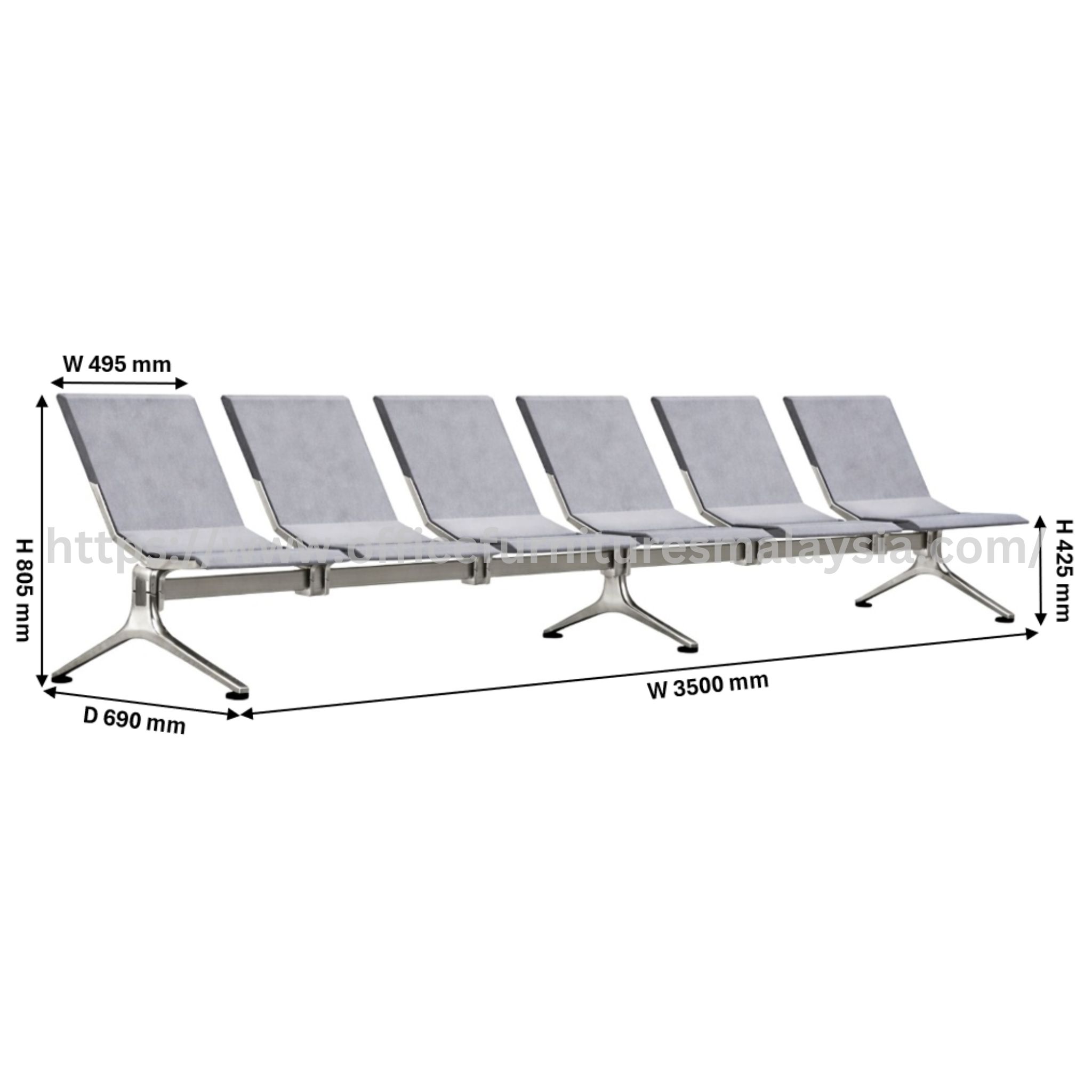 Publico 6 Seater Link Chair Serendah Damansara Height Desa Petaling