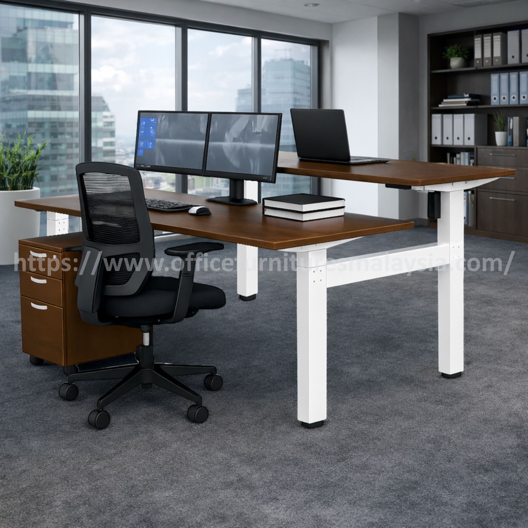 4 ft Height Adjustable 2-Seater Training Table Kuala Lumpur Nilai Subang Jaya