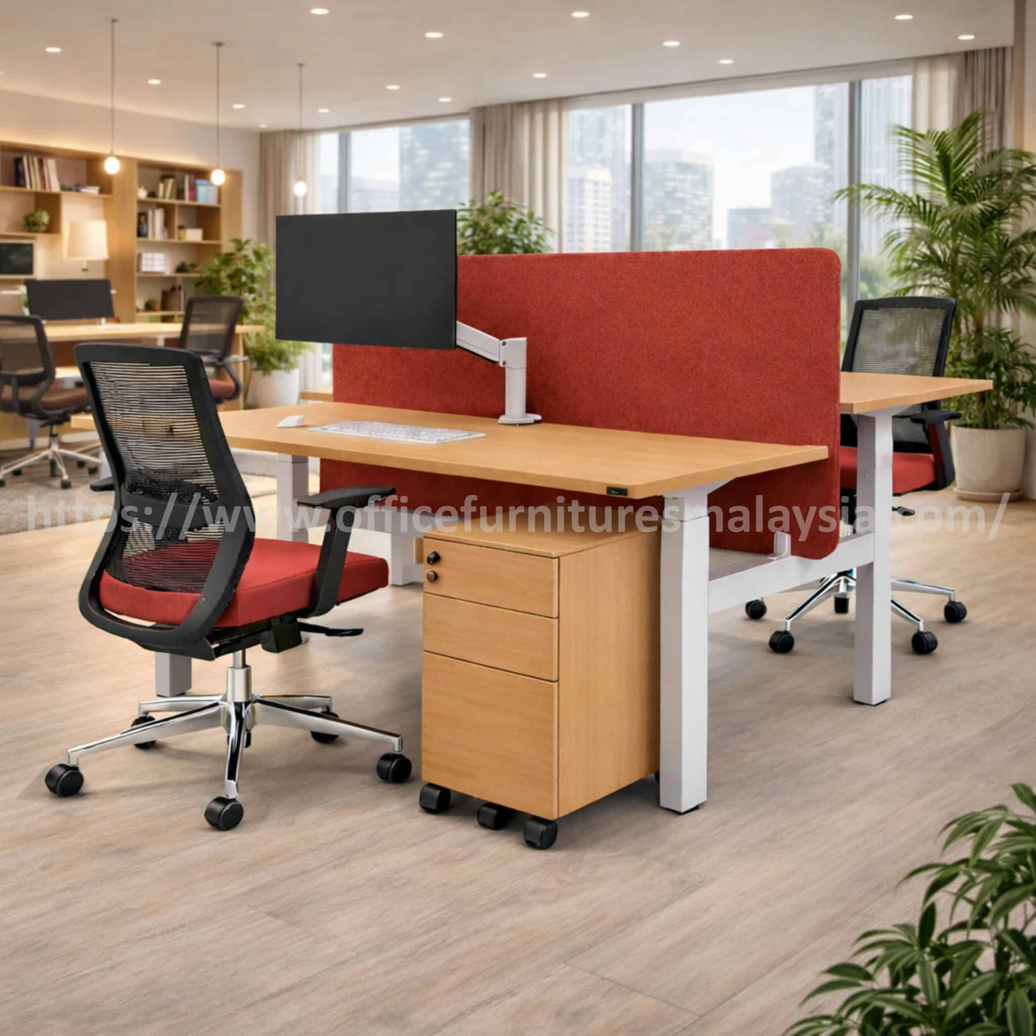 4 ft Adjustable Workstation with Frameless Partition Negeri Sembilan Skudai Melaka