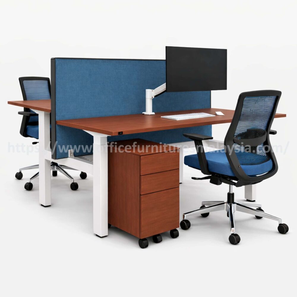 6 ft Height Adjustable Workstation with Divider Panel OFMRA38041 ...