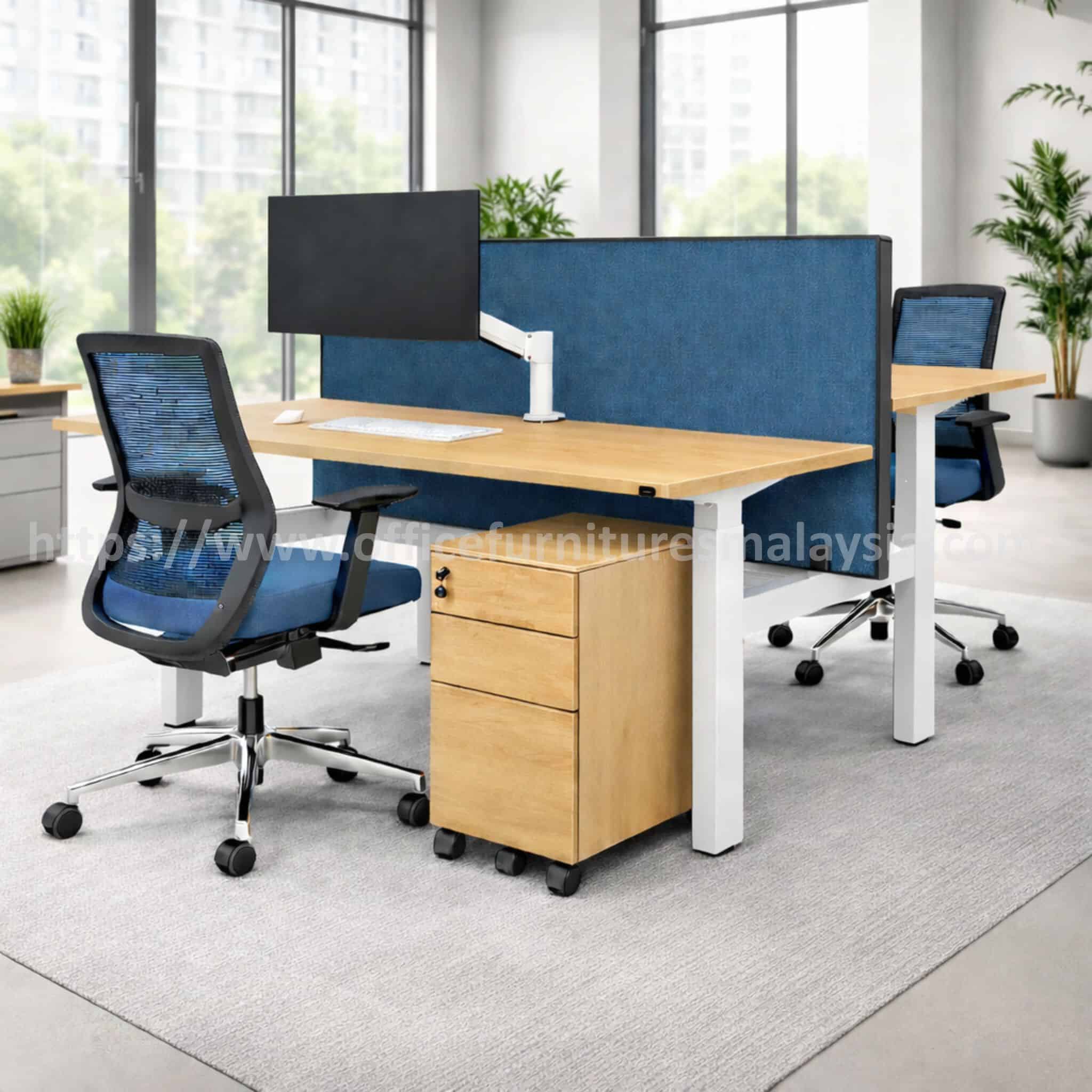 6 ft Height Adjustable Workstation with Divider Panel Pahang Balakong Bukit Jalil