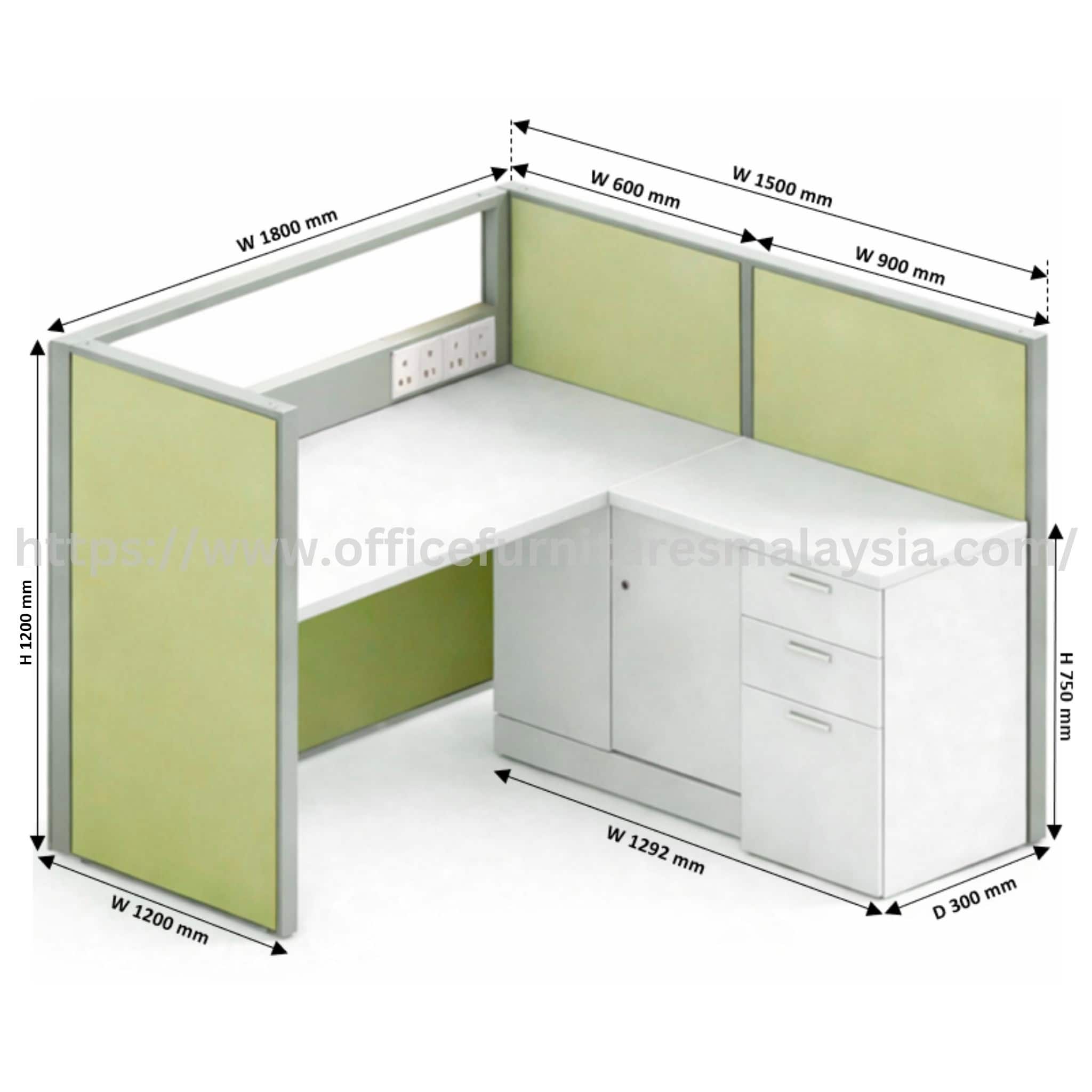 6 ft Vortex 1 Seater Workstation Taiping Gopeng Kuantan