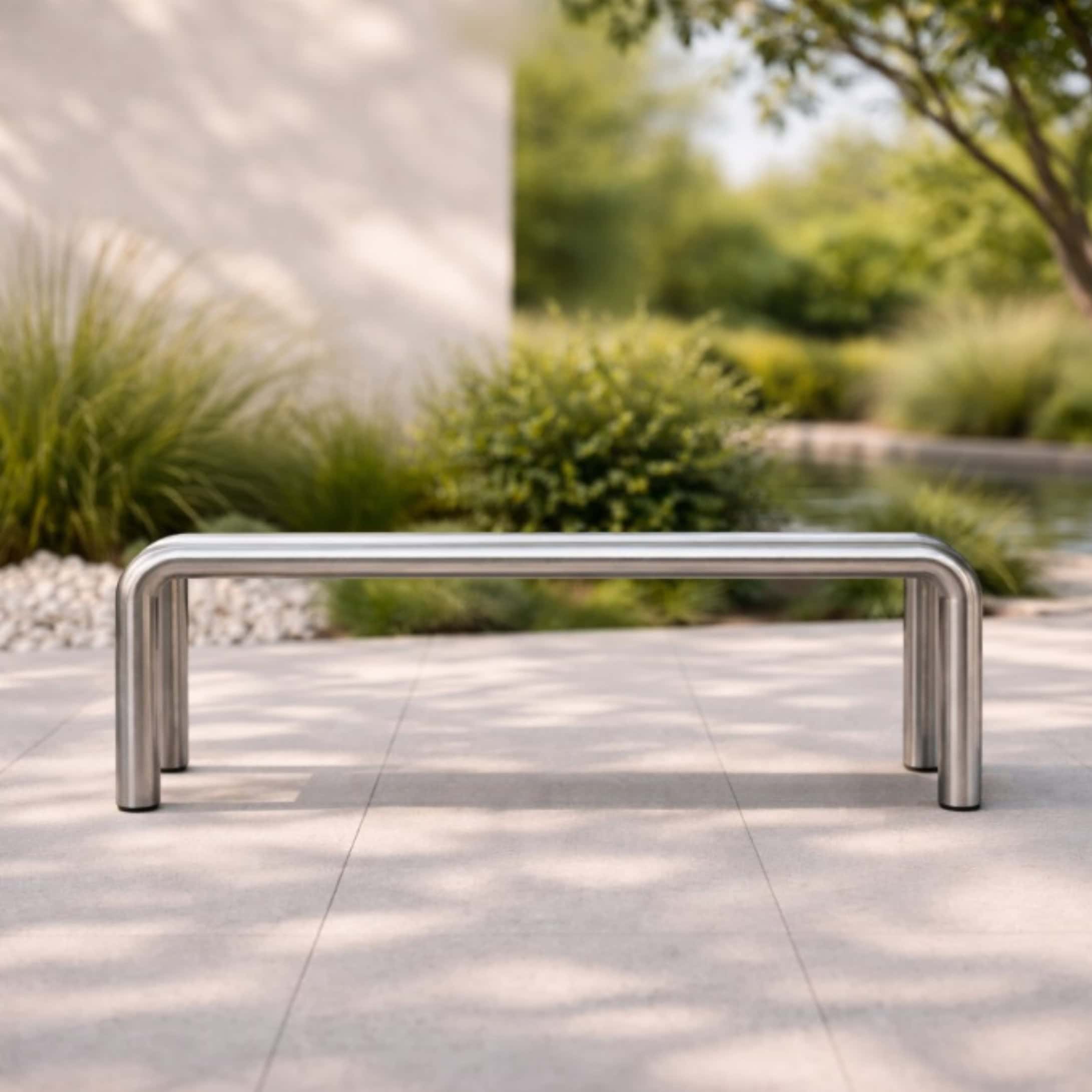 7ft Stainless Steel U-Shape Tube Bench Chair Jasin Shah Alam