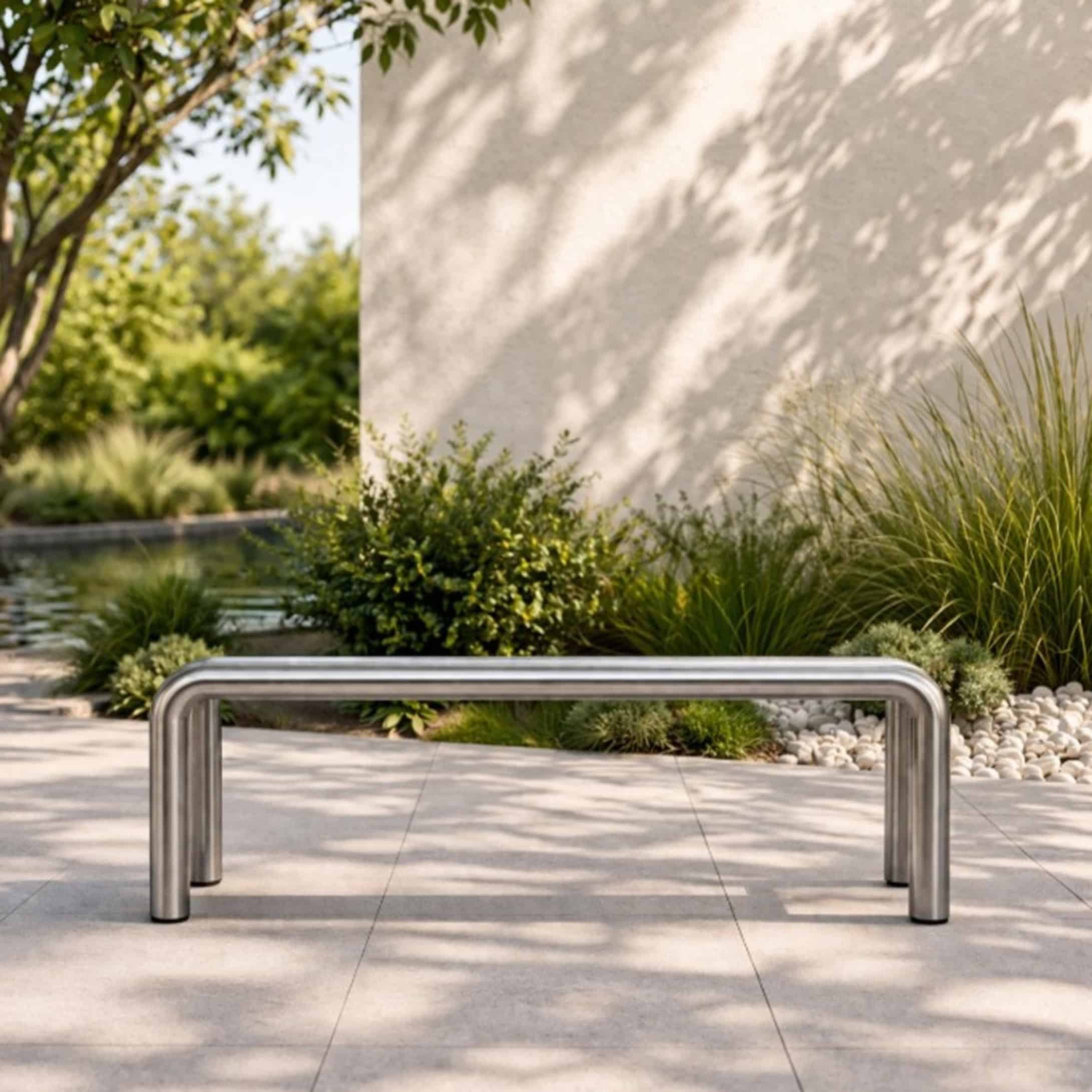 Stainless Steel U-Shape Tube Bench Chair Johor Segambut Perak