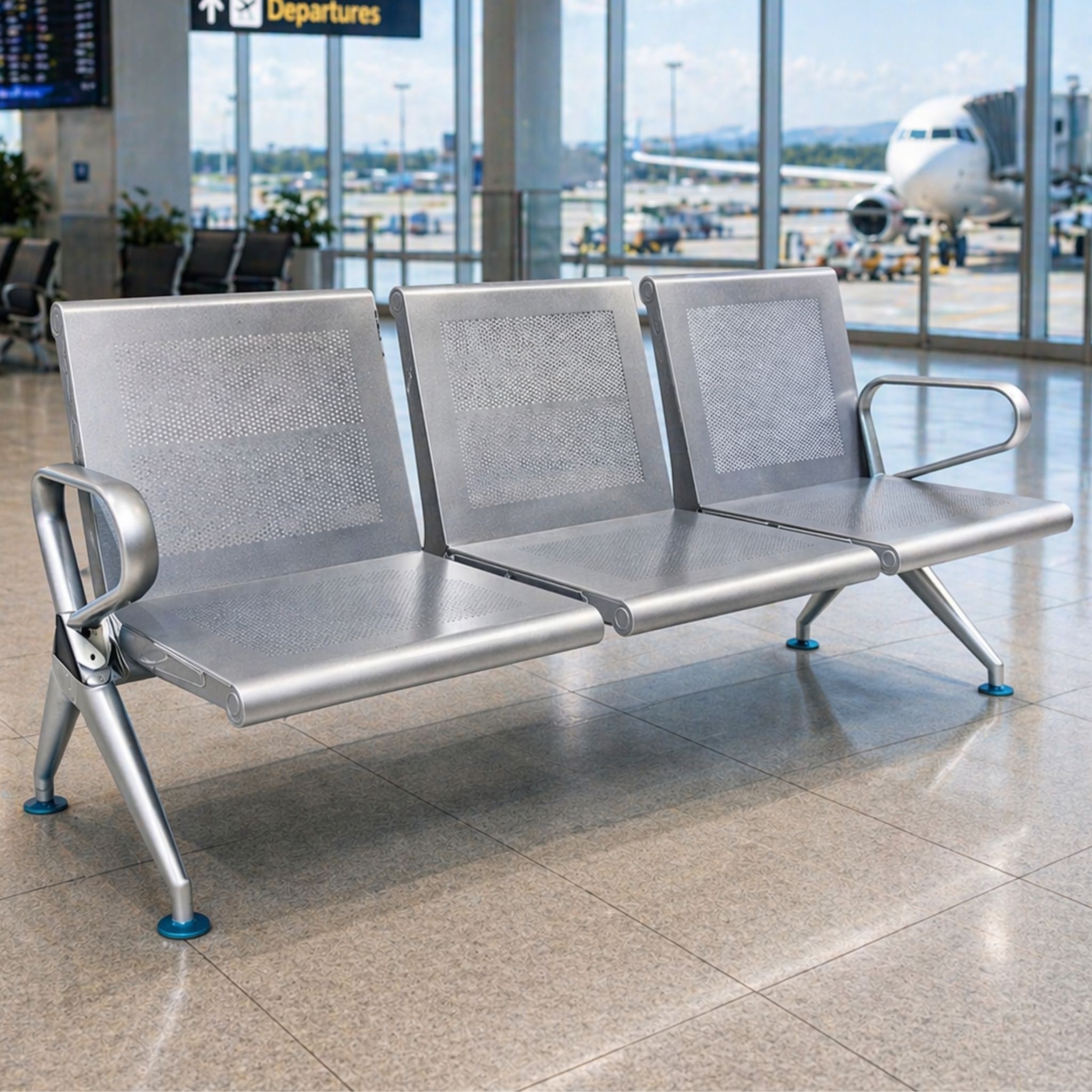Velix Mild Steel 3 Seater Link Chair Kuantan Ipoh Perak
