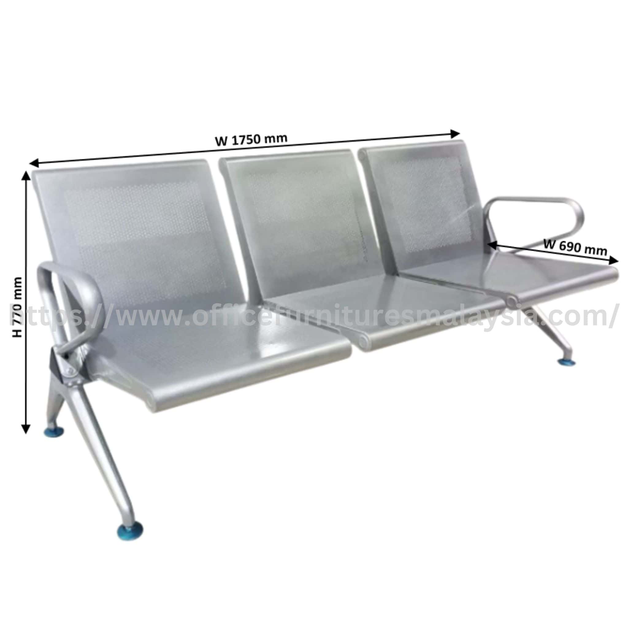 Velix Stainless Steel 3 Seater Link Chair Genting Sempah, Juru Johor