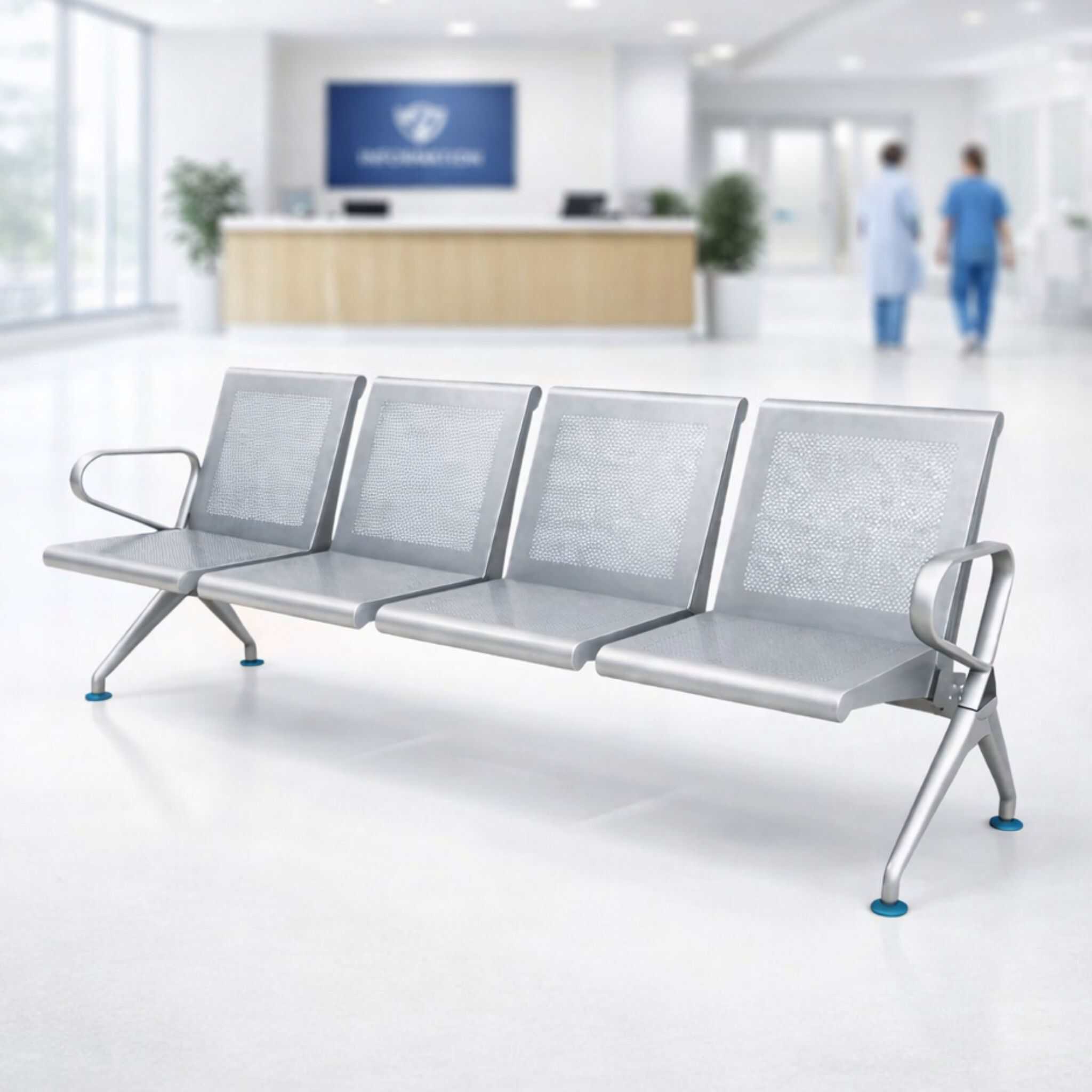 Velix Stainless Steel 4 Seater Link Chair Kuantan Kajang Jenjarom