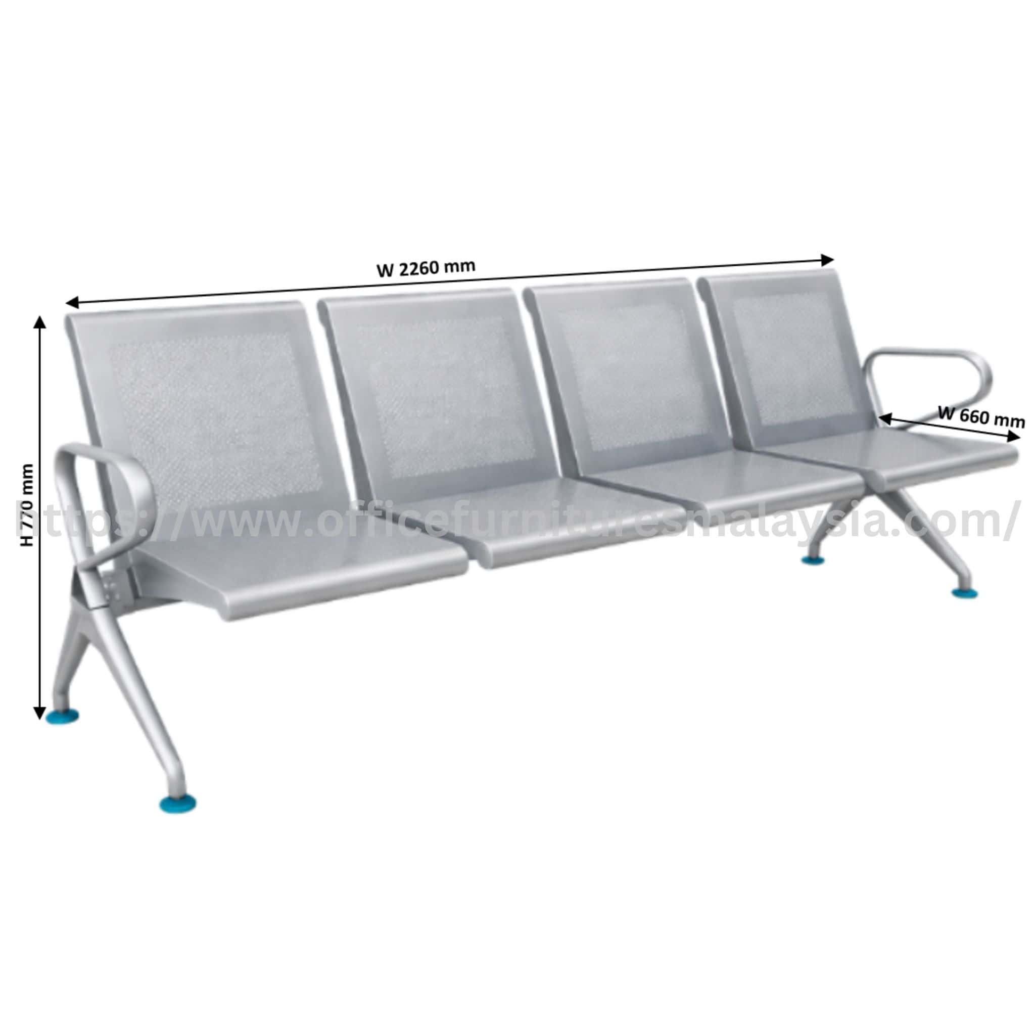 Velix Stainless Steel 4 Seater Link Chair Segambut Kuantan Ipoh