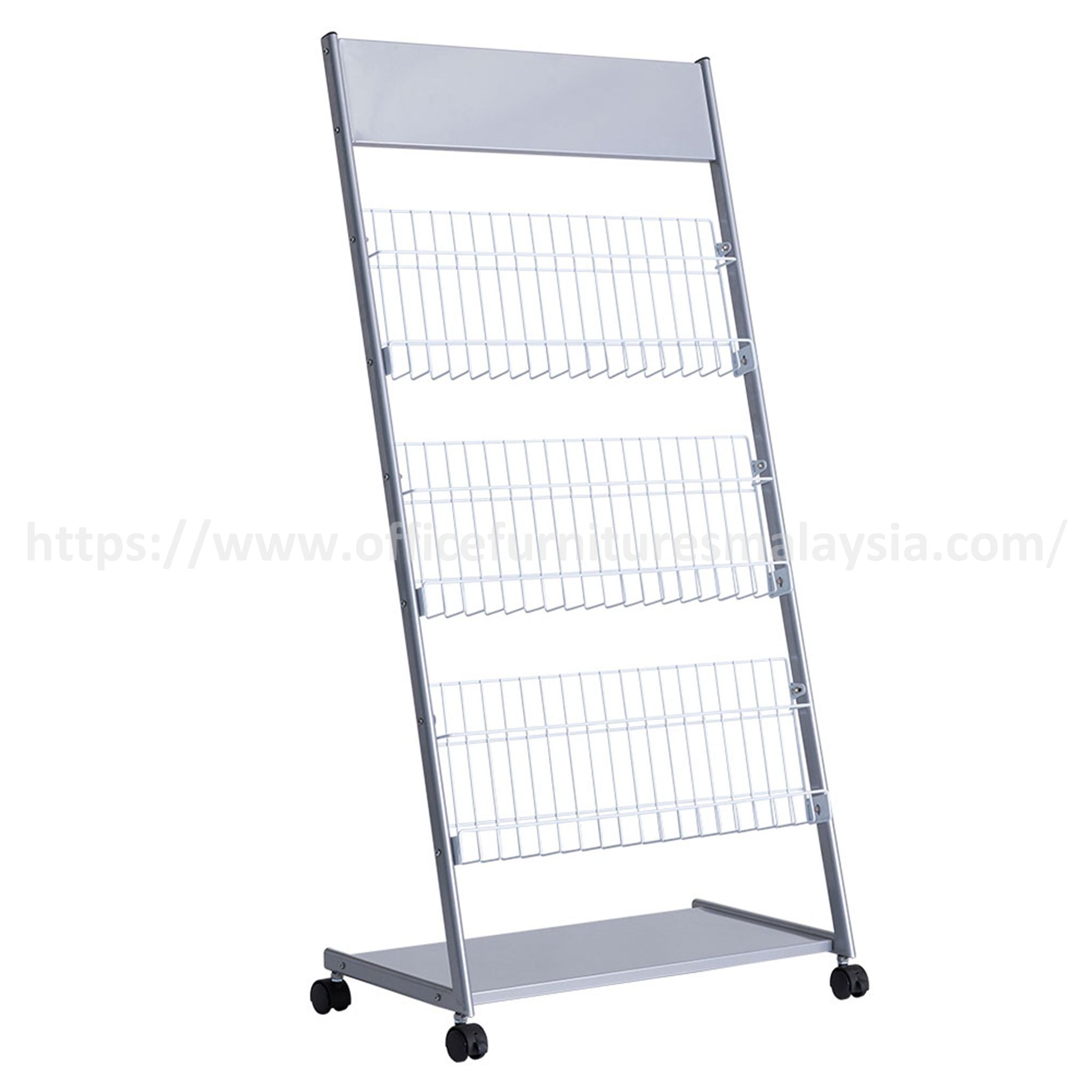 3 Tier Floor Standing Wire Literature Newspaper Magazine Rack Johor Seremban Bukit Raja