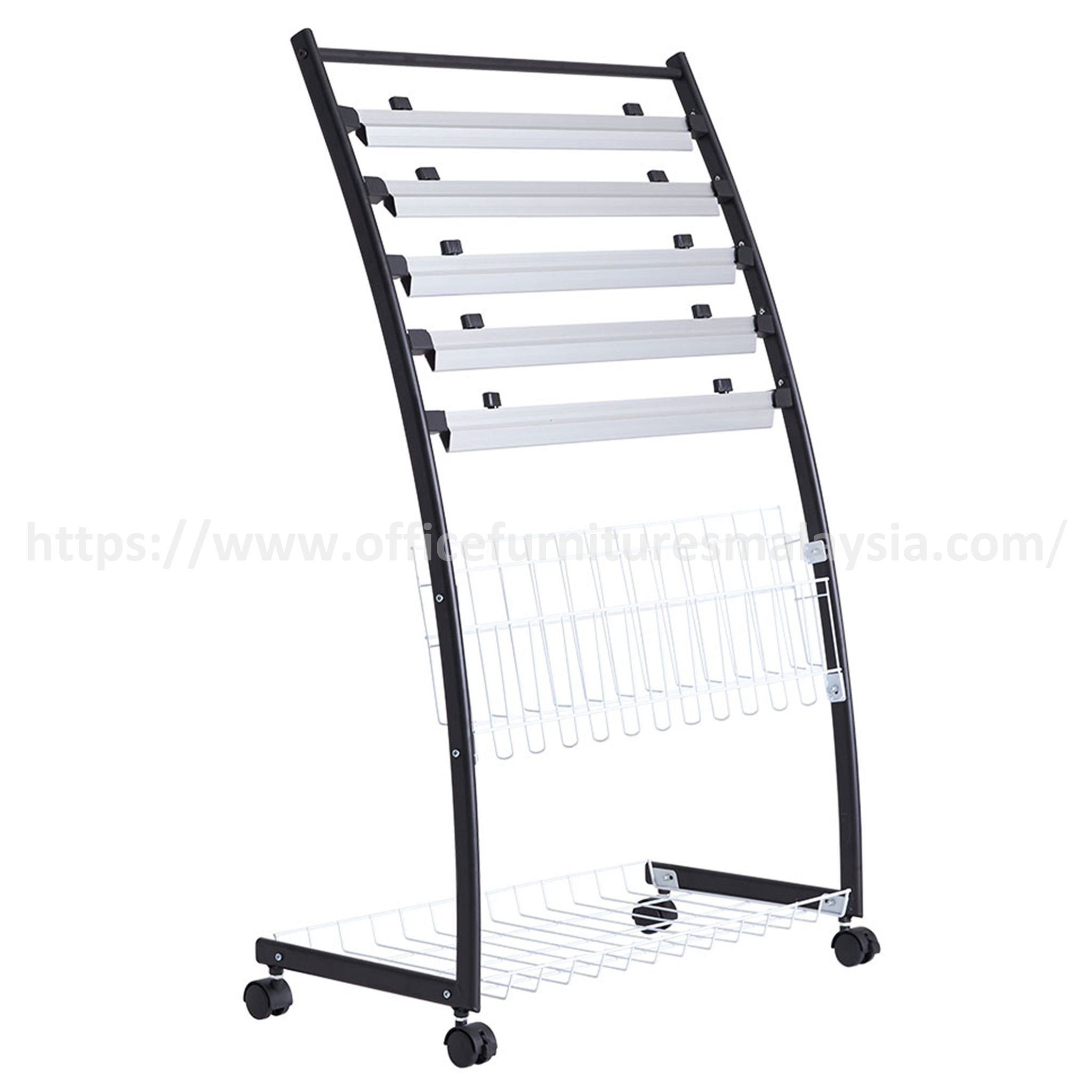 High Quality Office Newspaper Magazine Rack With Castor Kuala Lumpur Batang Kali Puncak Alam