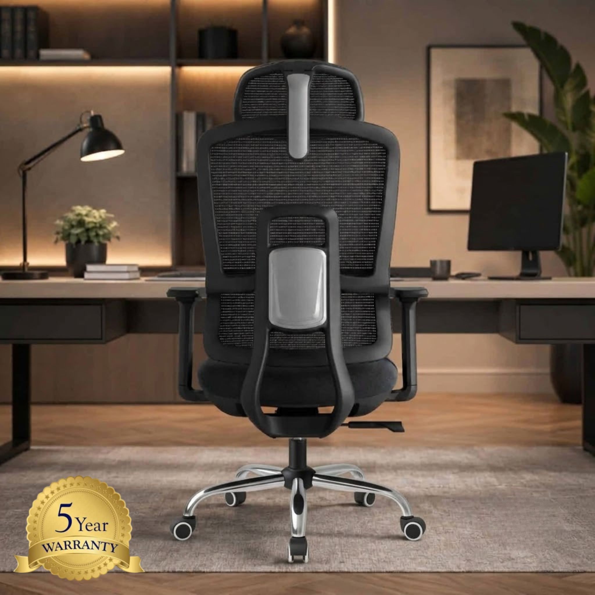Hover Highback Mesh Chair Chrome Leg Nilai Selayang Meru