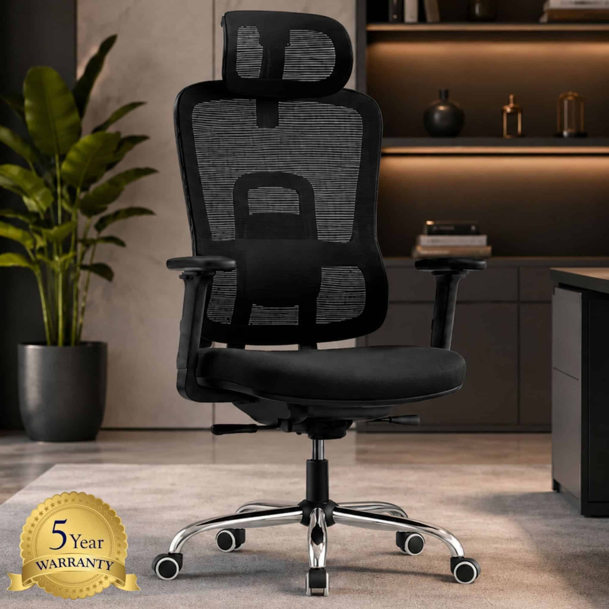 Hover Highback Mesh Chair Chrome Leg Segambut Taiping Gombak