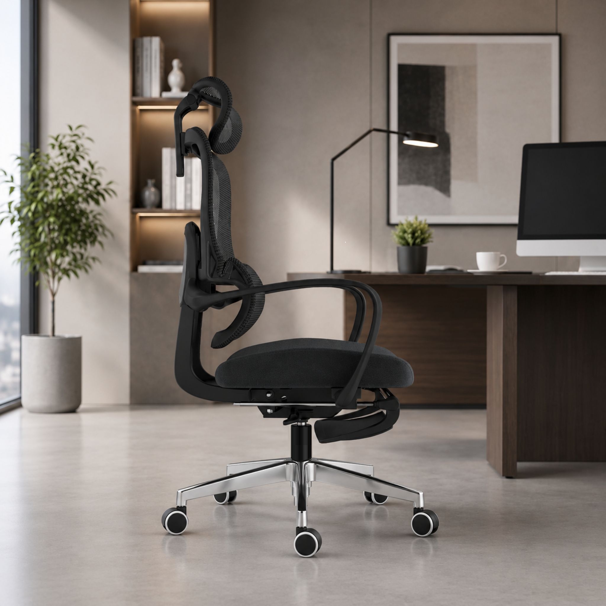 Revive Ergonomic Highback Mesh Chair Aluminium Leg Banting Ipoh Selayang