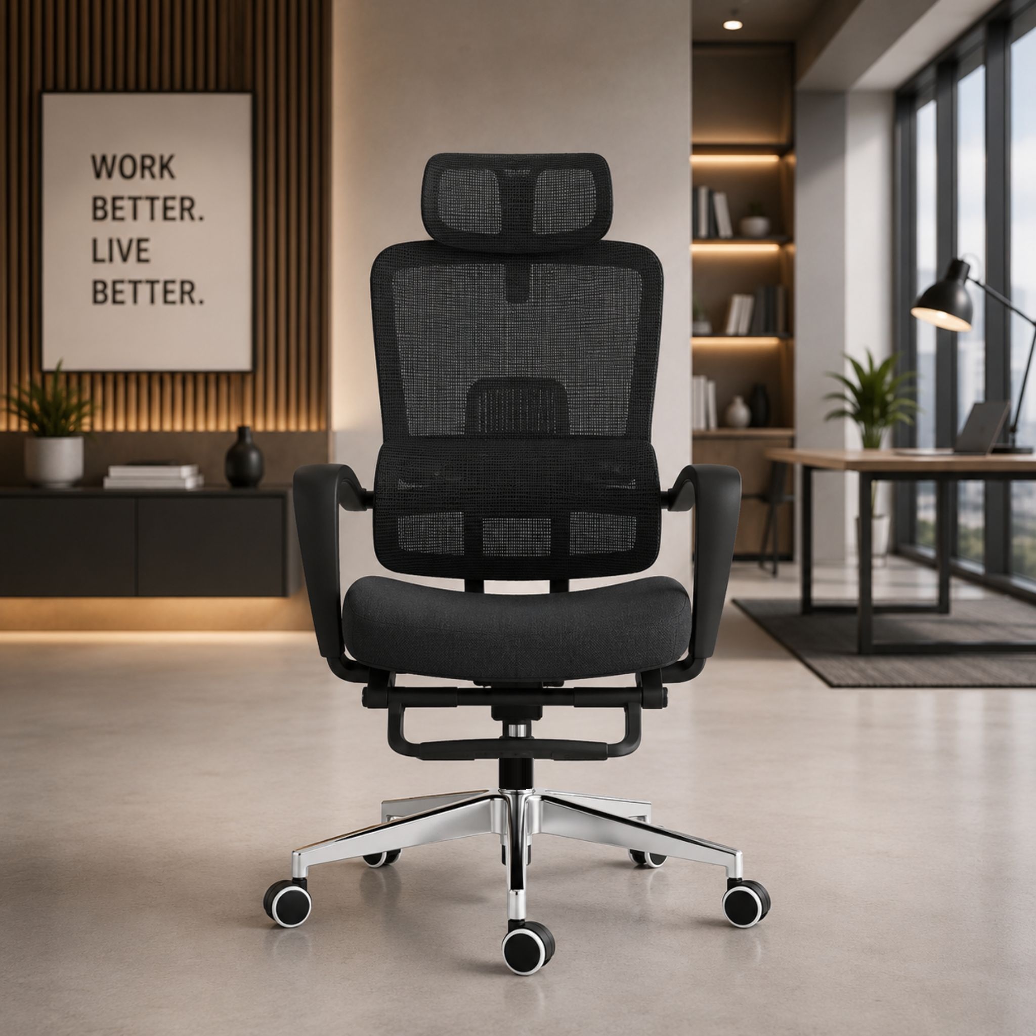 Revive Ergonomic Highback Mesh Chair Aluminium Leg Johor Segambut Taiping