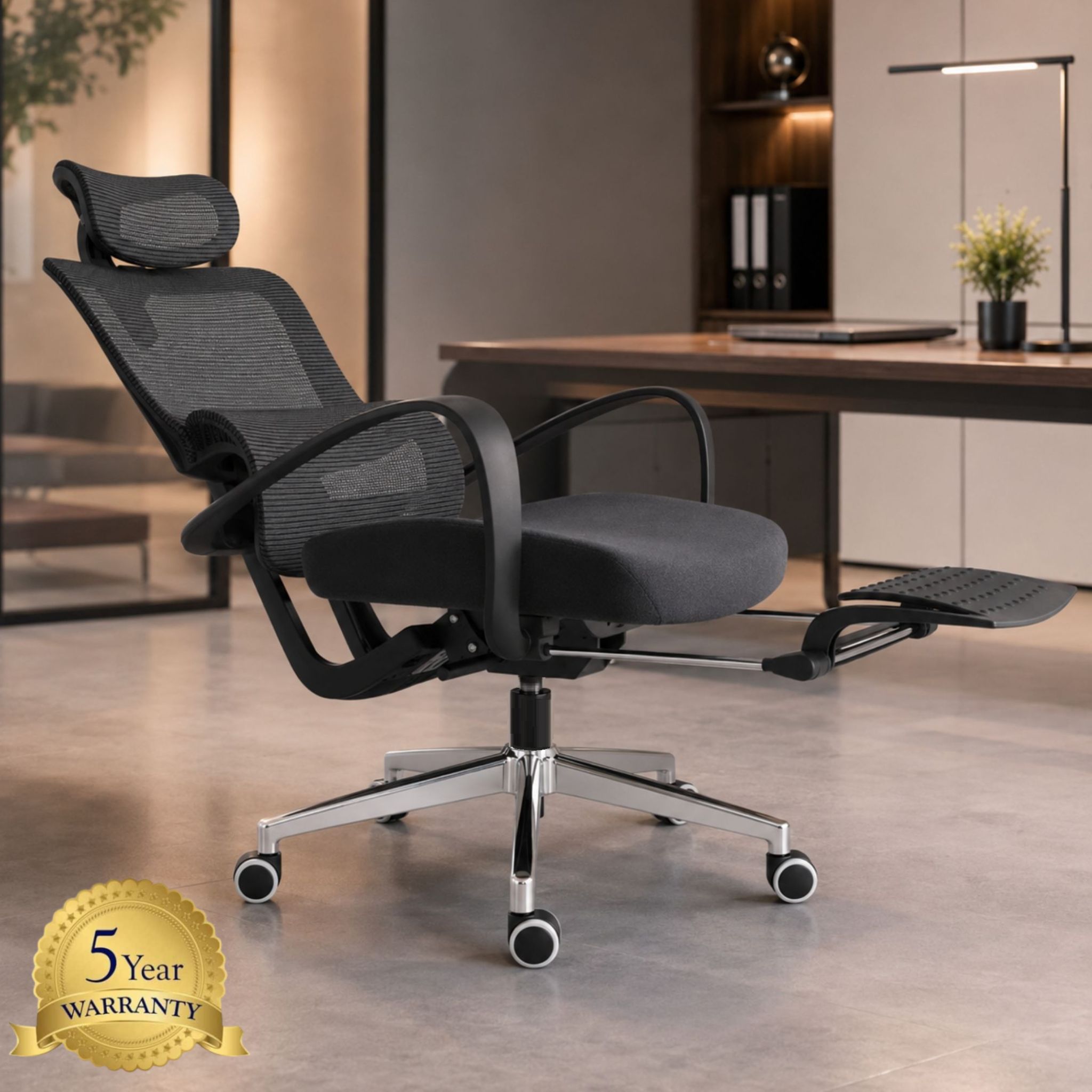 Revive Ergonomic Highback Mesh Chair Aluminium Leg Serdang KLCC Kampar