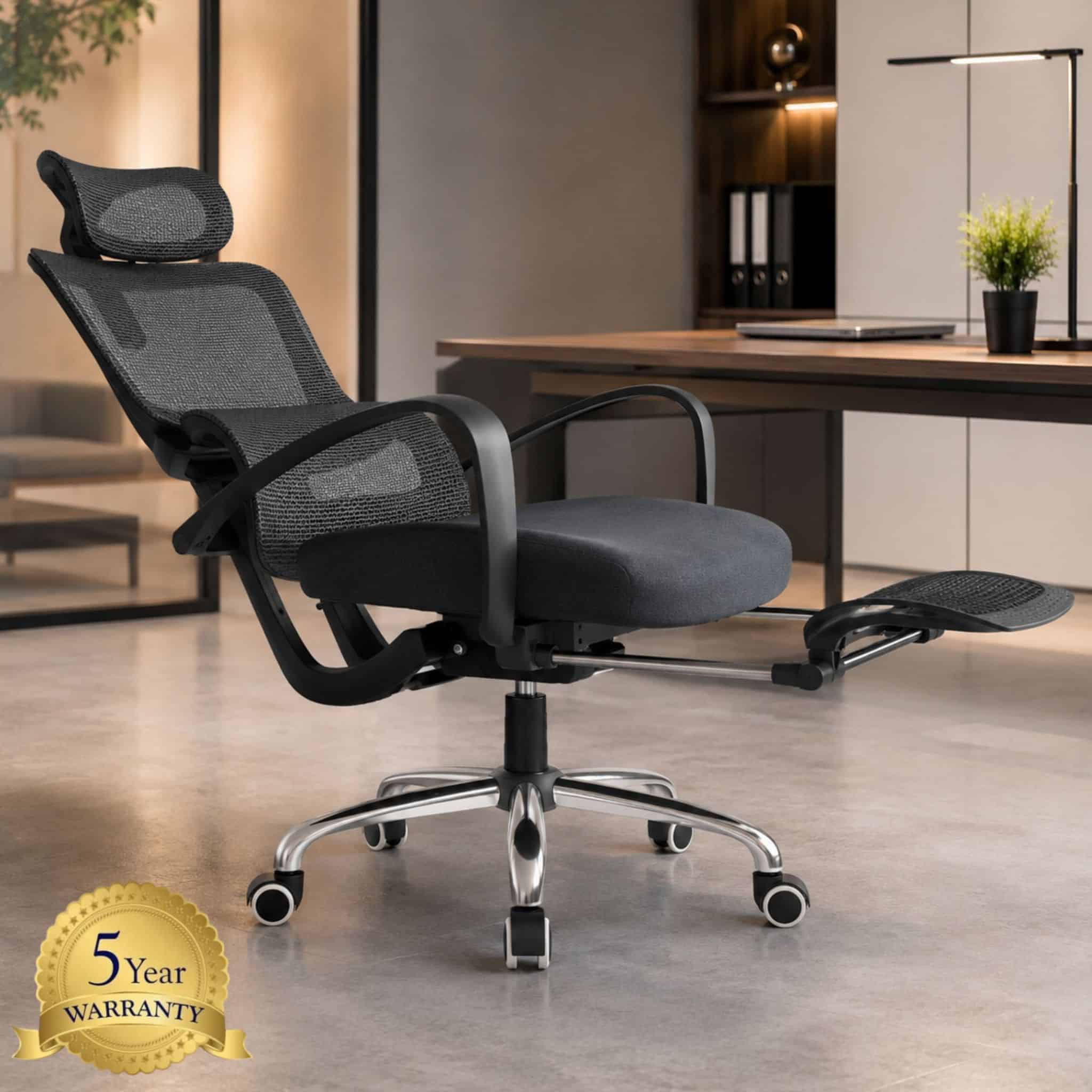 Revive Ergonomic Highback Mesh Chair Chrome Leg Ampang Gurun KLCC