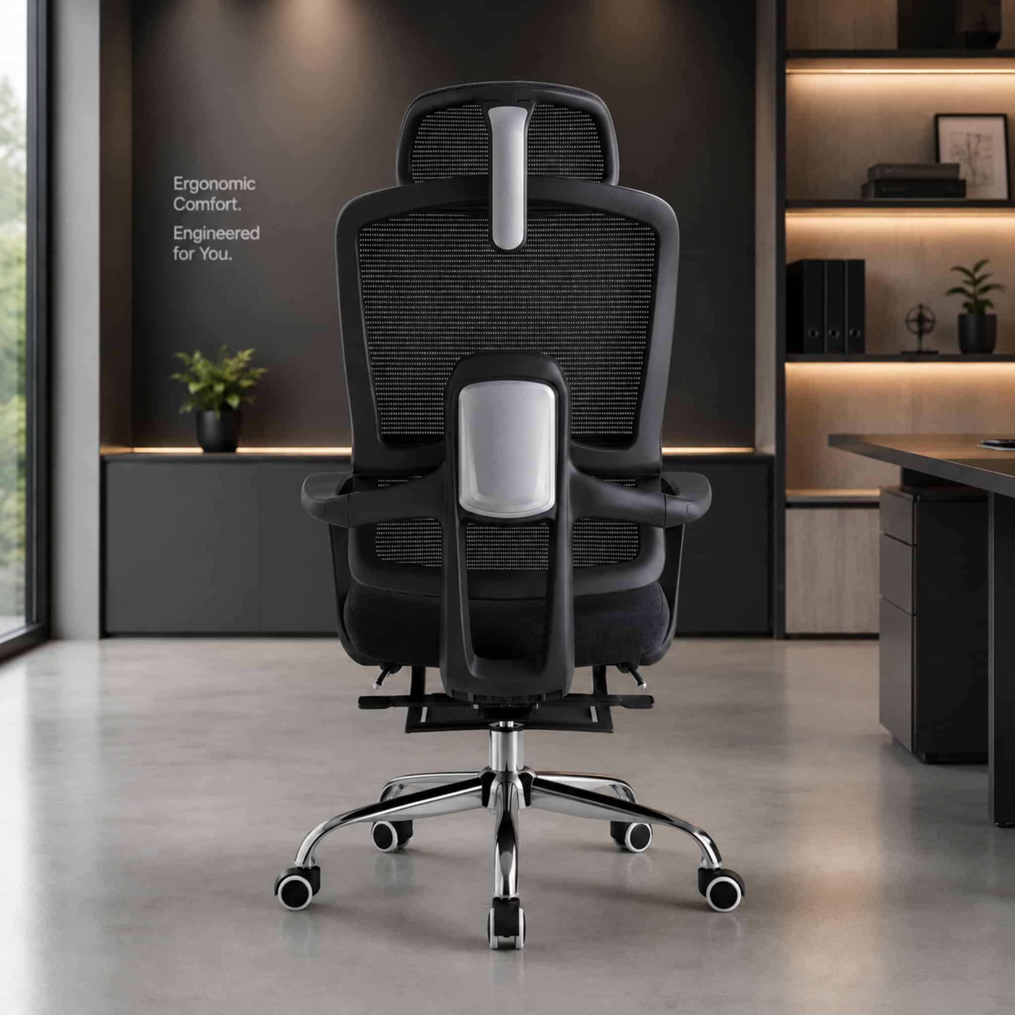 Revive Ergonomic Highback Mesh Chair Chrome Leg Bangsar Balakong Banting