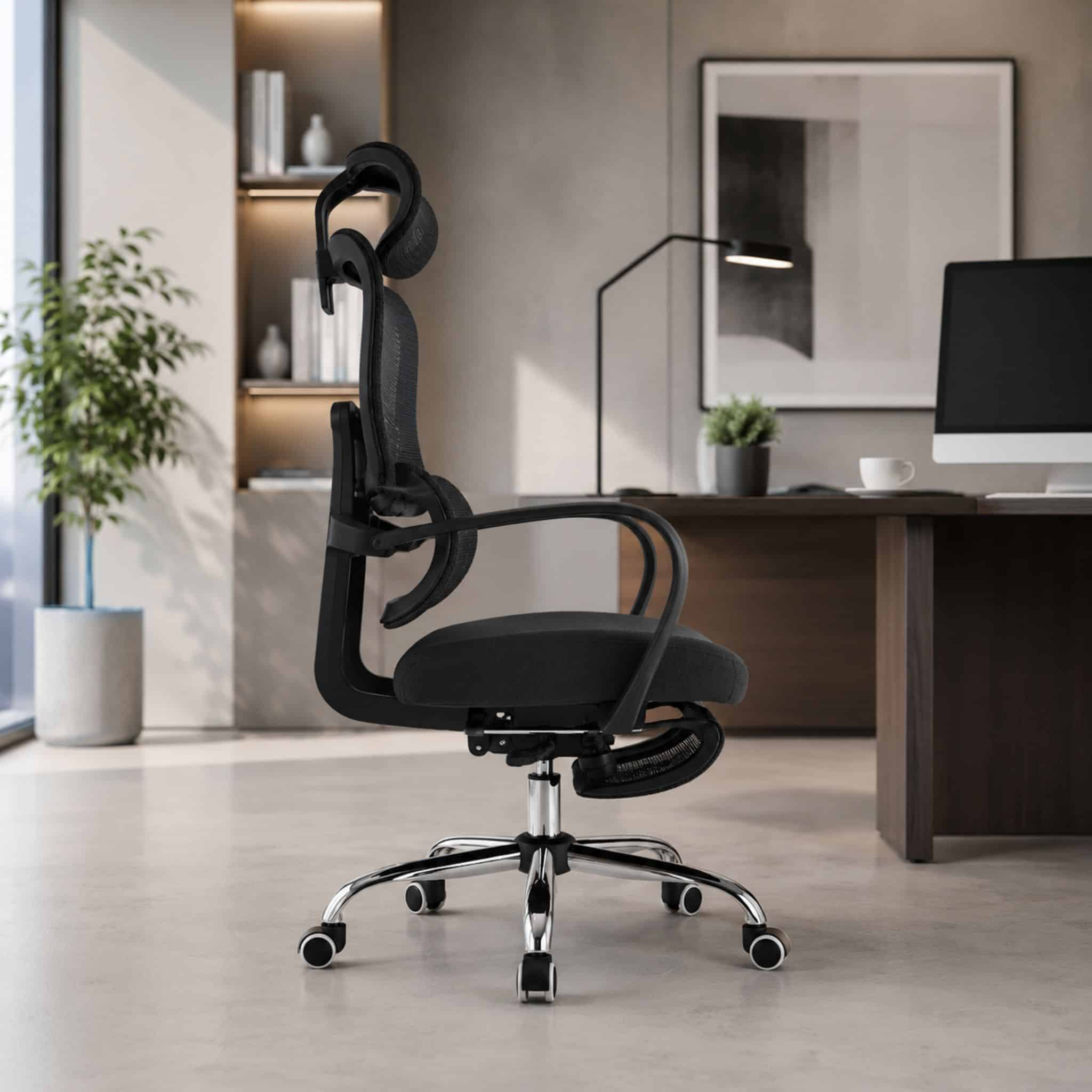 Revive Ergonomic Highback Mesh Chair Chrome Leg Ipoh Kedah Ijok