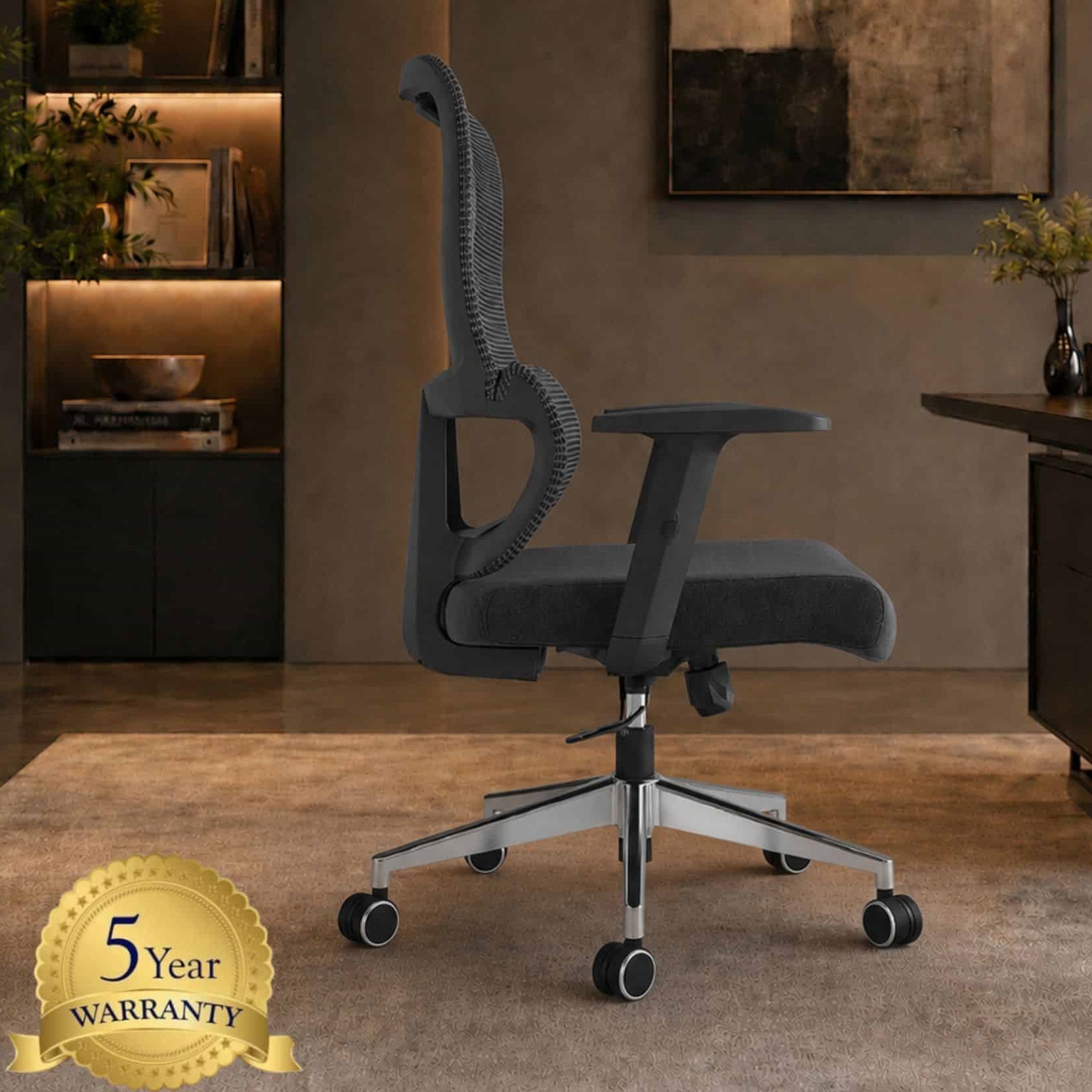 Velora-Mediumback-Mesh-Chair-Aluminium-Chair-kuala lumpur Sentul-Nilai