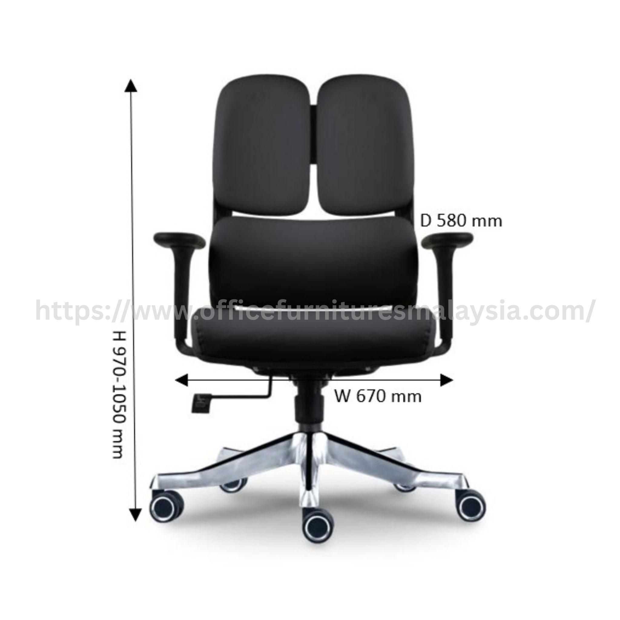 Vertex Executive Mediumback Chair Aluminium Leg Subang Jaya Putrajaya Klang