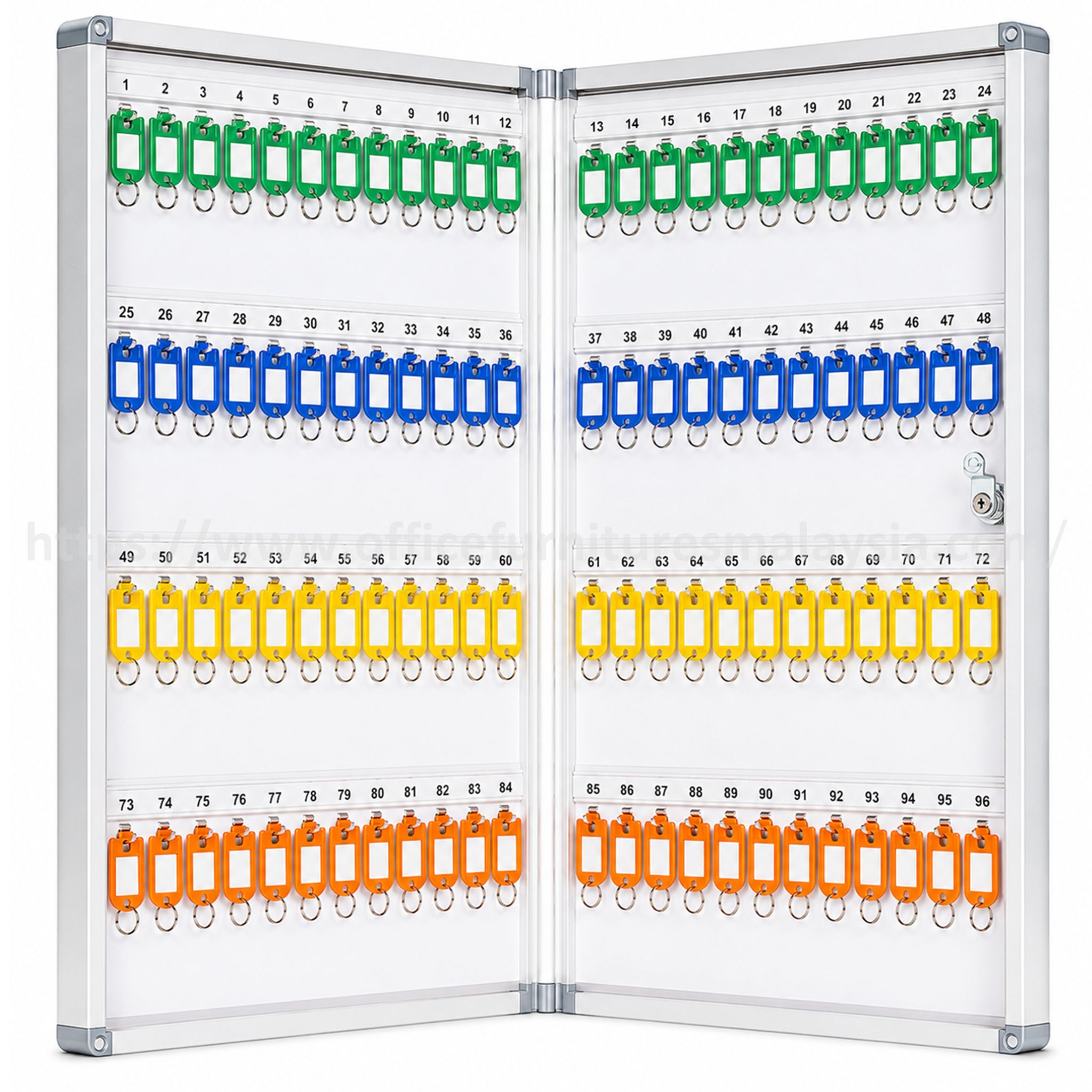 2.1ft Industrial Key Storage Cabinet 96 Keys Serendah Melaka Pahang