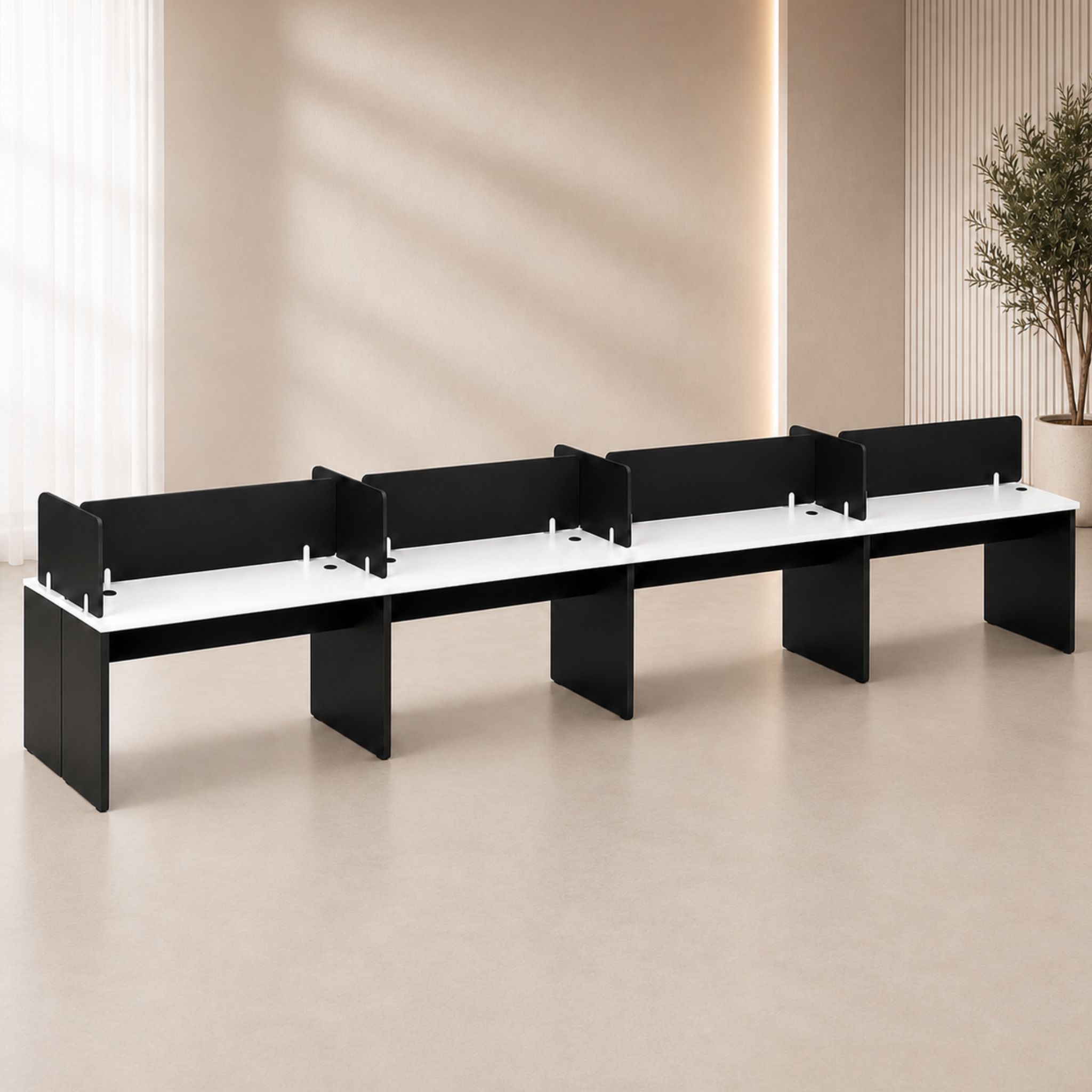 4 ft Metro Workstation 8 Seater Desk Setiawangsa Keramat Desa Pandan