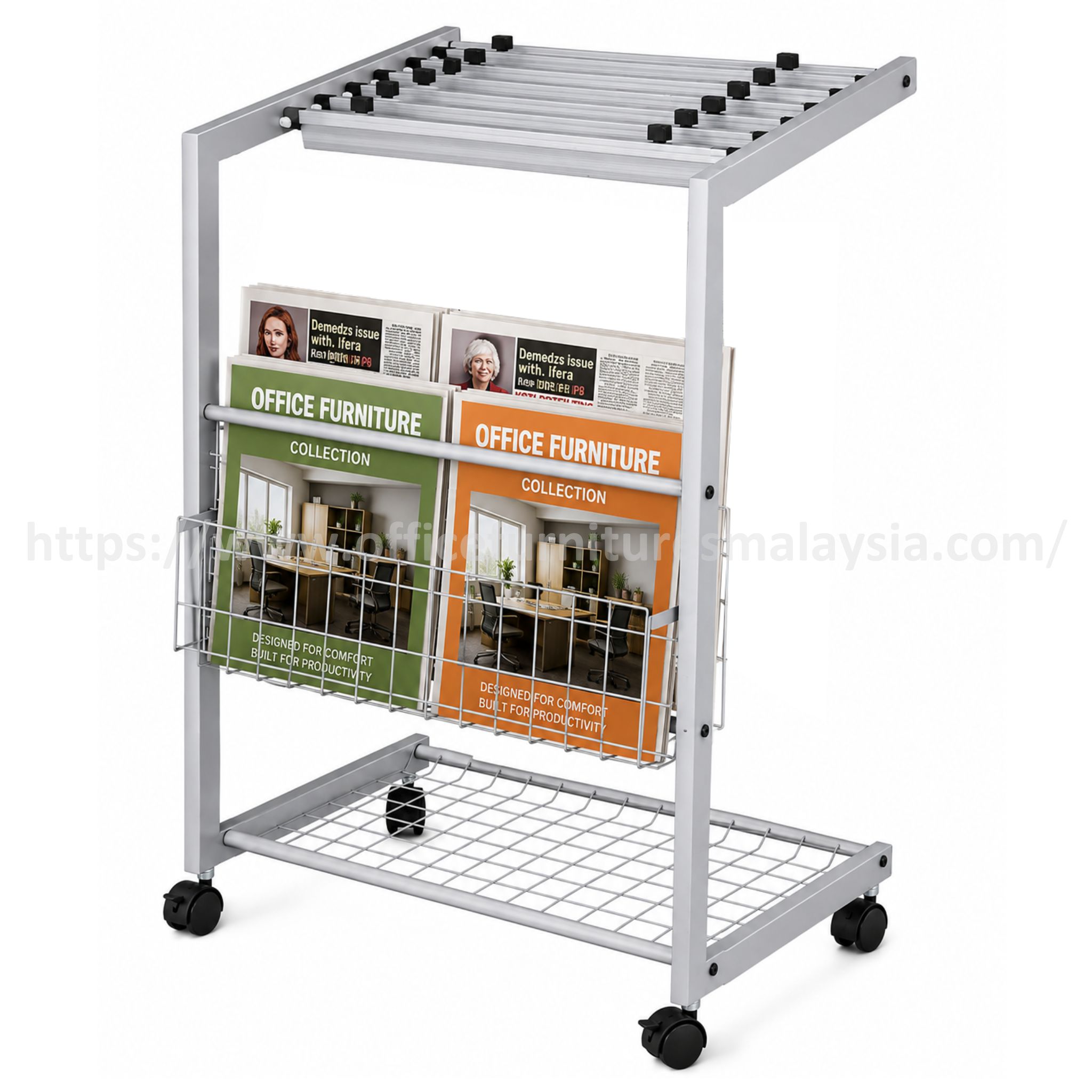 5 Layer Clip Newspaper Magazine Rack Banting Sabak Bernam Kelana Jaya