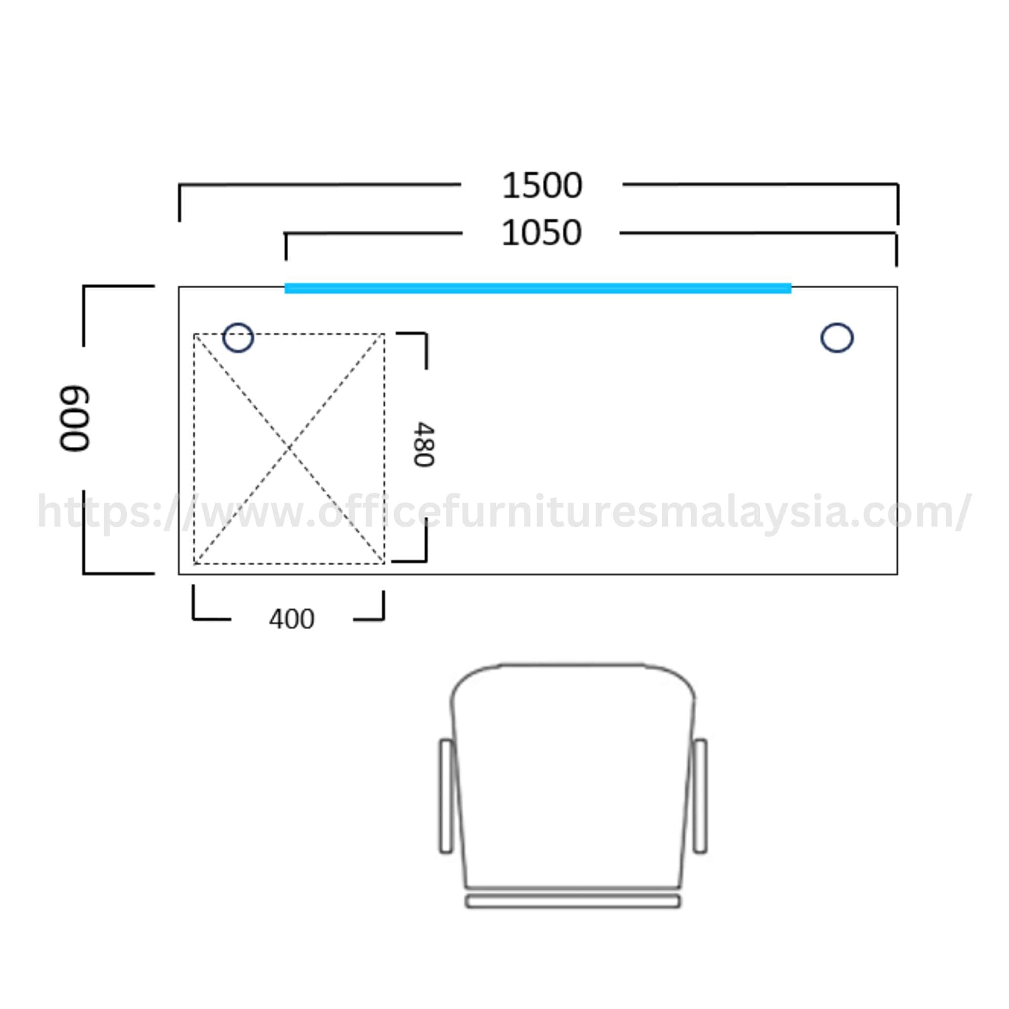 5 ft Valenza Workstation 1 Seater Desk Klang Cyberjaya Bukit Raja