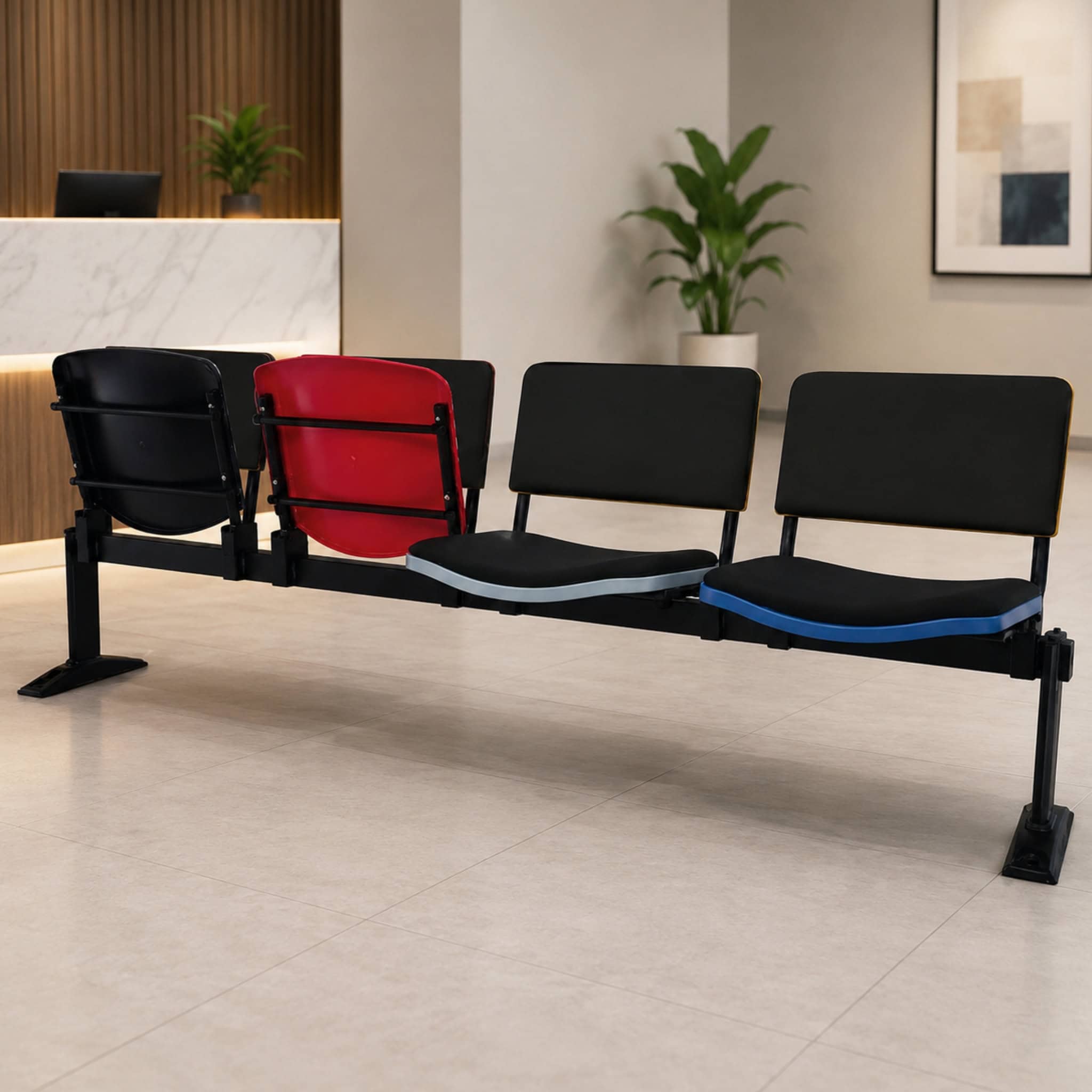 Alliance 4 Seater Link Chair with Backrest & Seat Padded Petaling Jaya Damansara Kota Damansara Ara