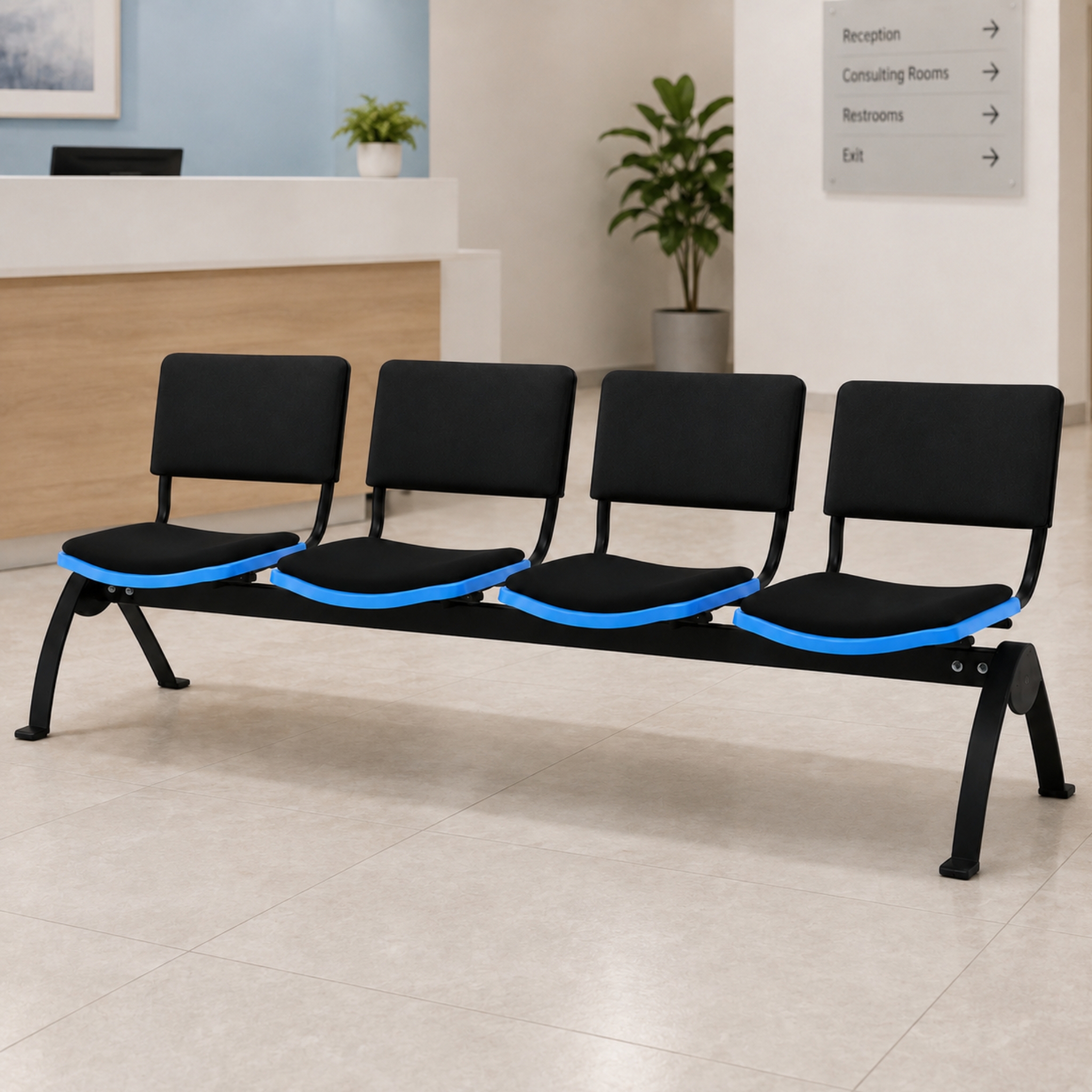Bino 4 Seater Link Chair with Backrest & Seat Padded Damansara Kelana Jaya Bandar Utama