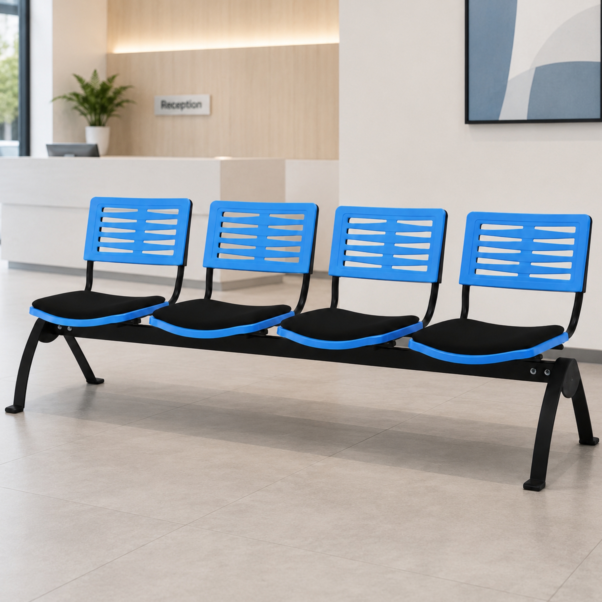 Bino 4 Seater Link Chair with Seat Padded Seri Kembangan Serdang Balakong
