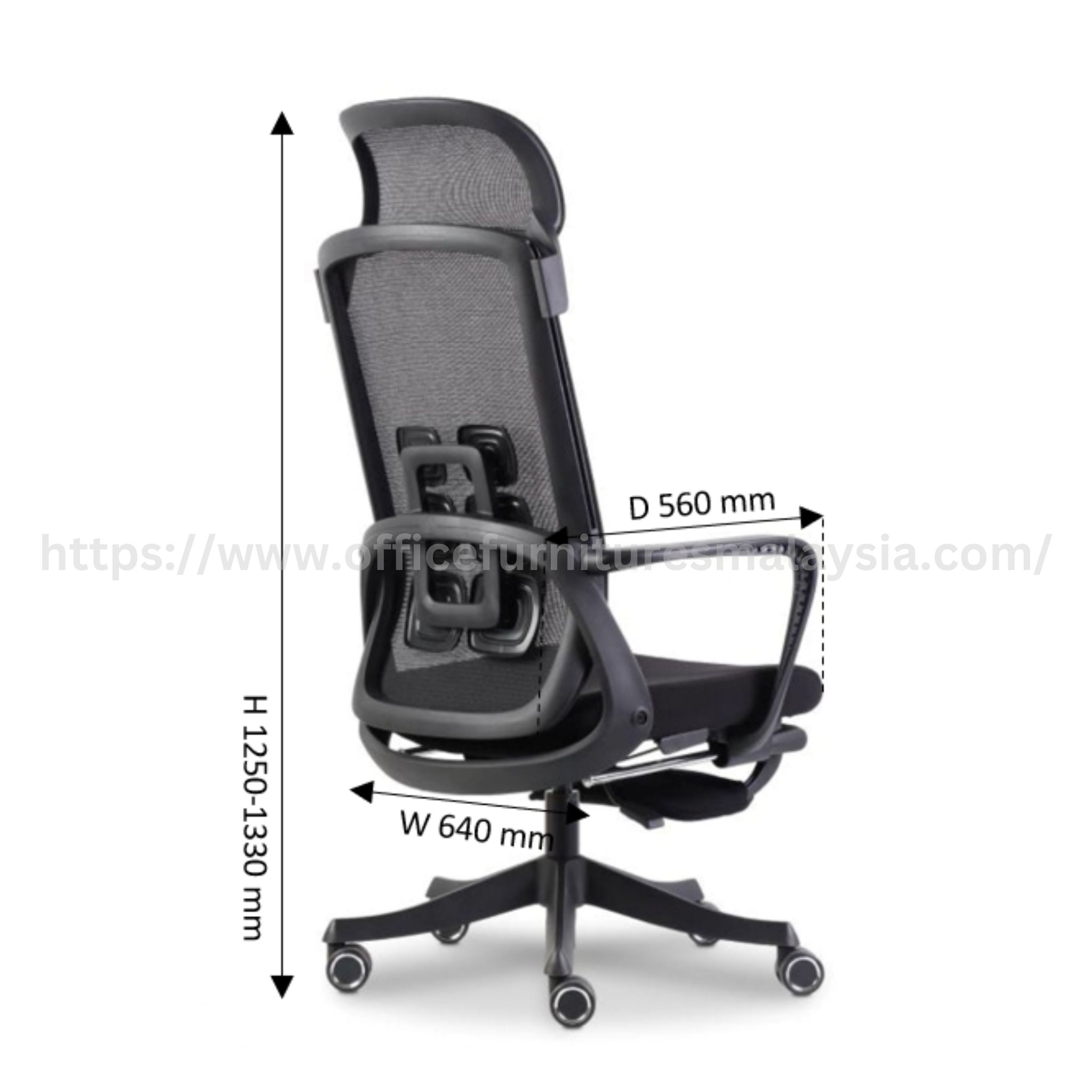 Bravio Highback Mesh Chair Chair USJ Sunway Puchong