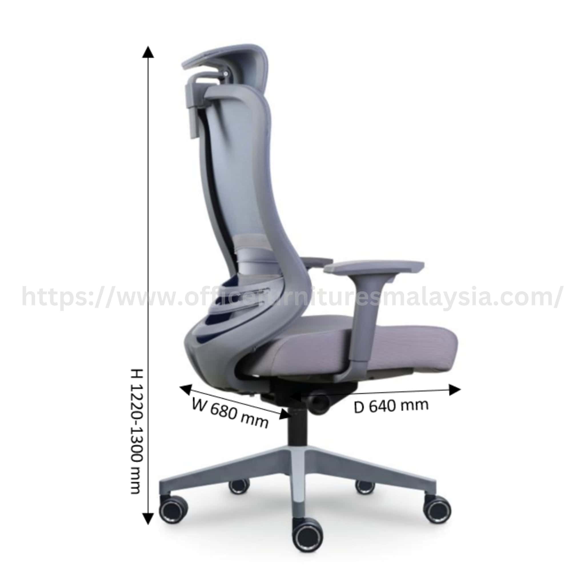 Demura Highback Mesh Chair Setia Alam Bukit Raja Port Klang