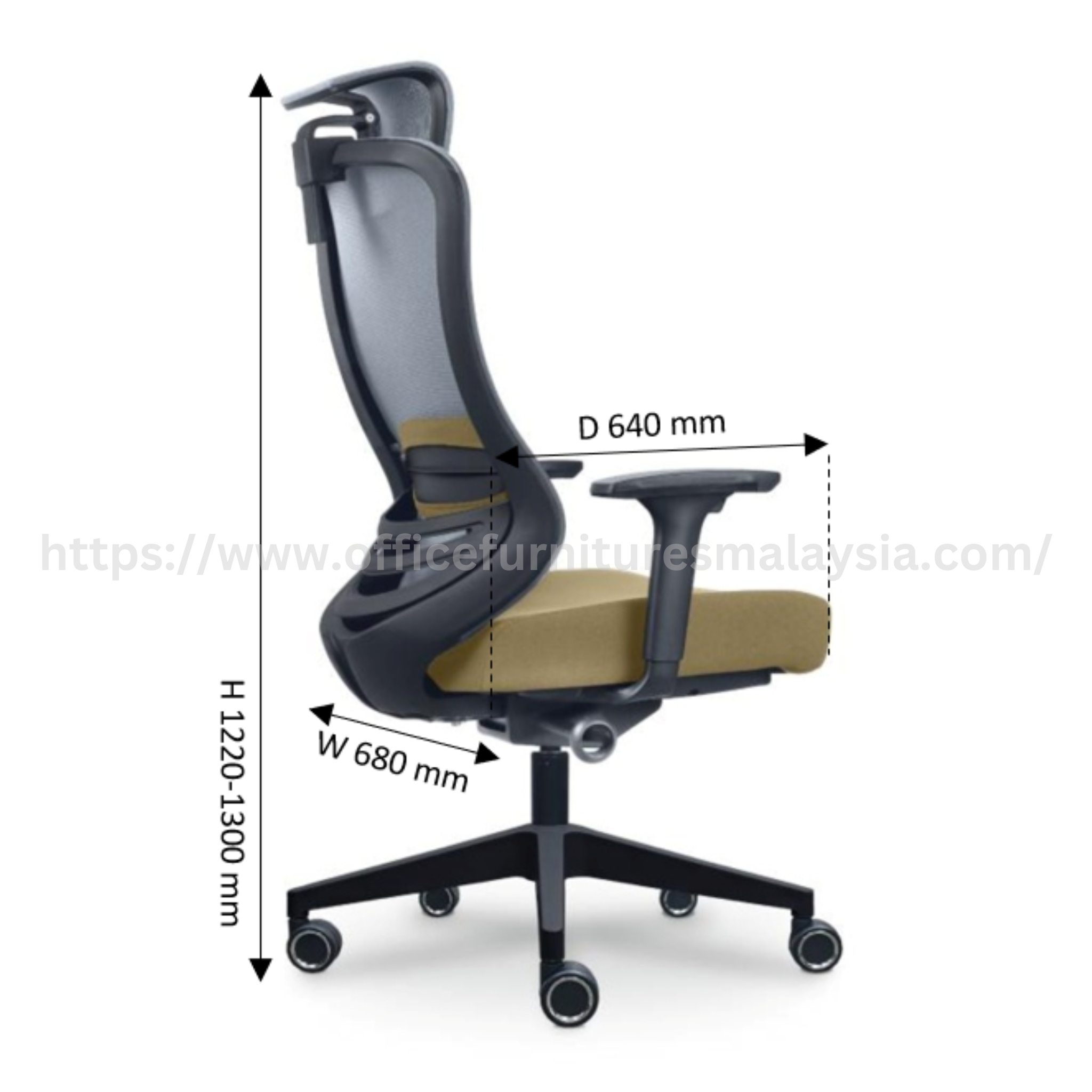 Galvin Highback Mesh Chair Gombak Kajang Tanjung Harapan